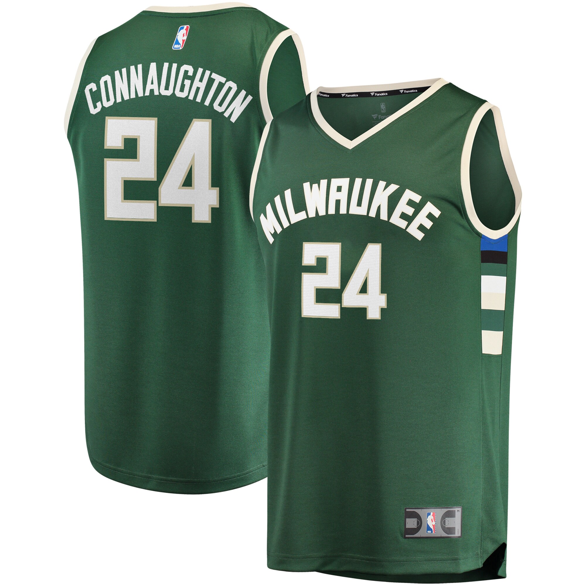 Pat Connaughton Milwaukee Bucks Fanatics Branded Fast Break Replica Jersey - Icon Edition - Hunter Green - vstockx