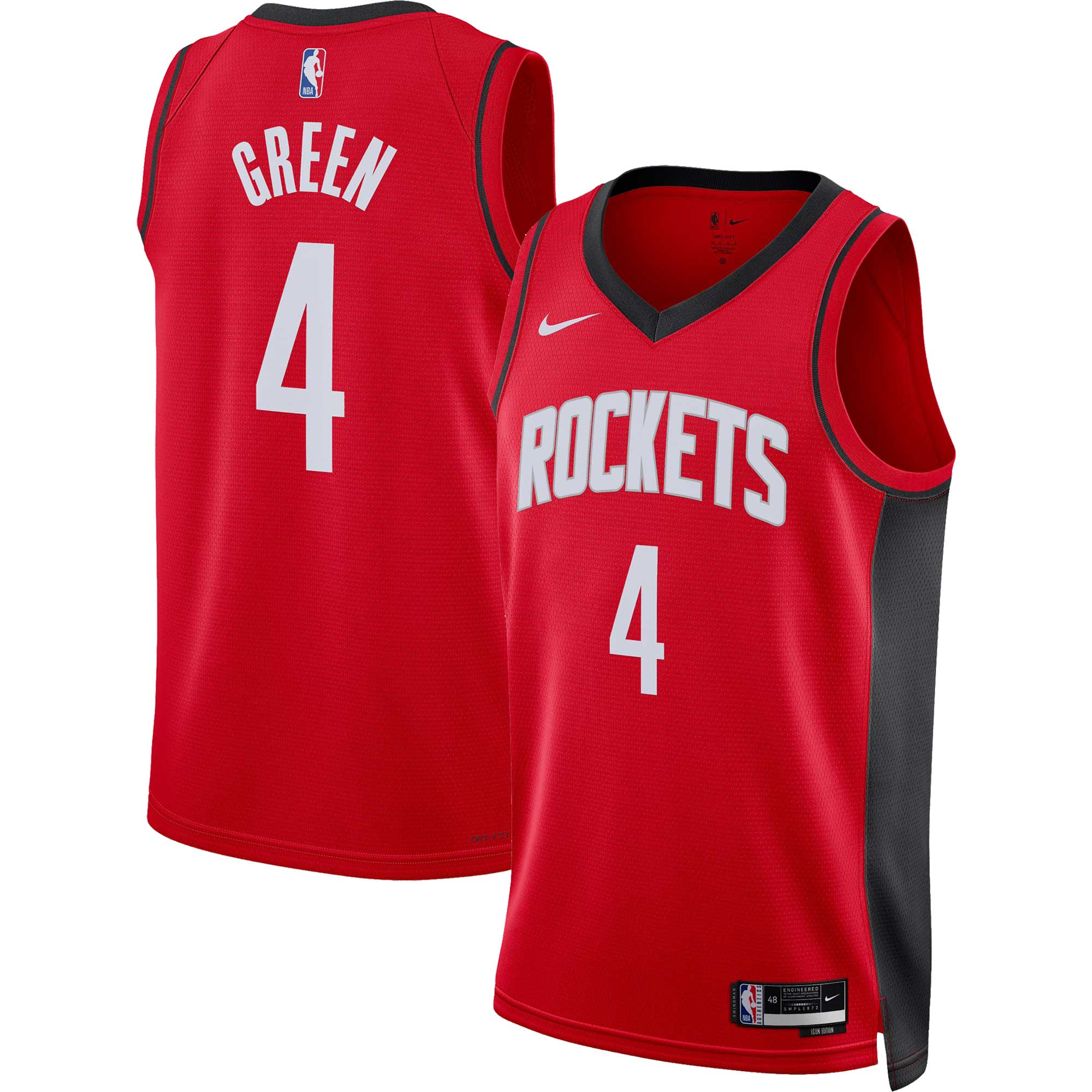 Jalen Green Houston Rockets Nike Unisex Swingman Jersey - Association Edition - Red - vstockx