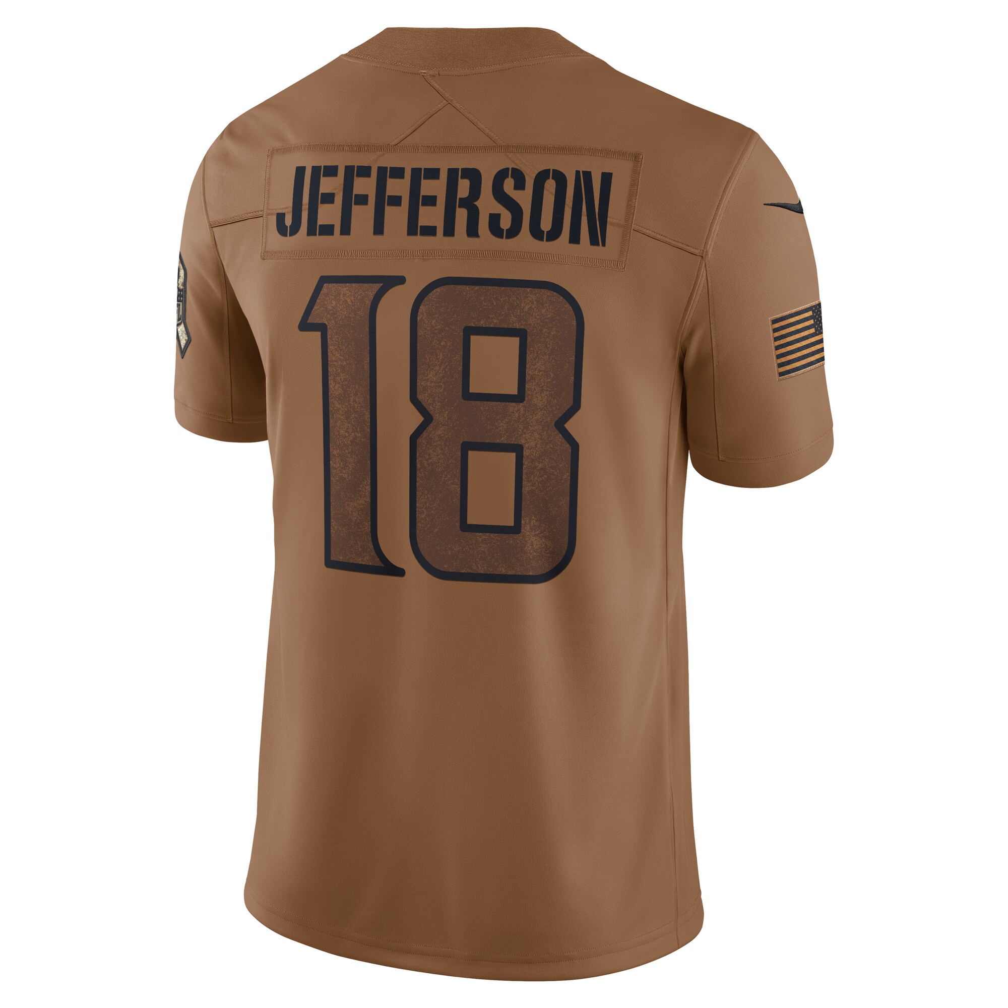 Justin Jefferson Minnesota Vikings Nike 2023 Salute To Service Limited Jersey - Brown - vstockx