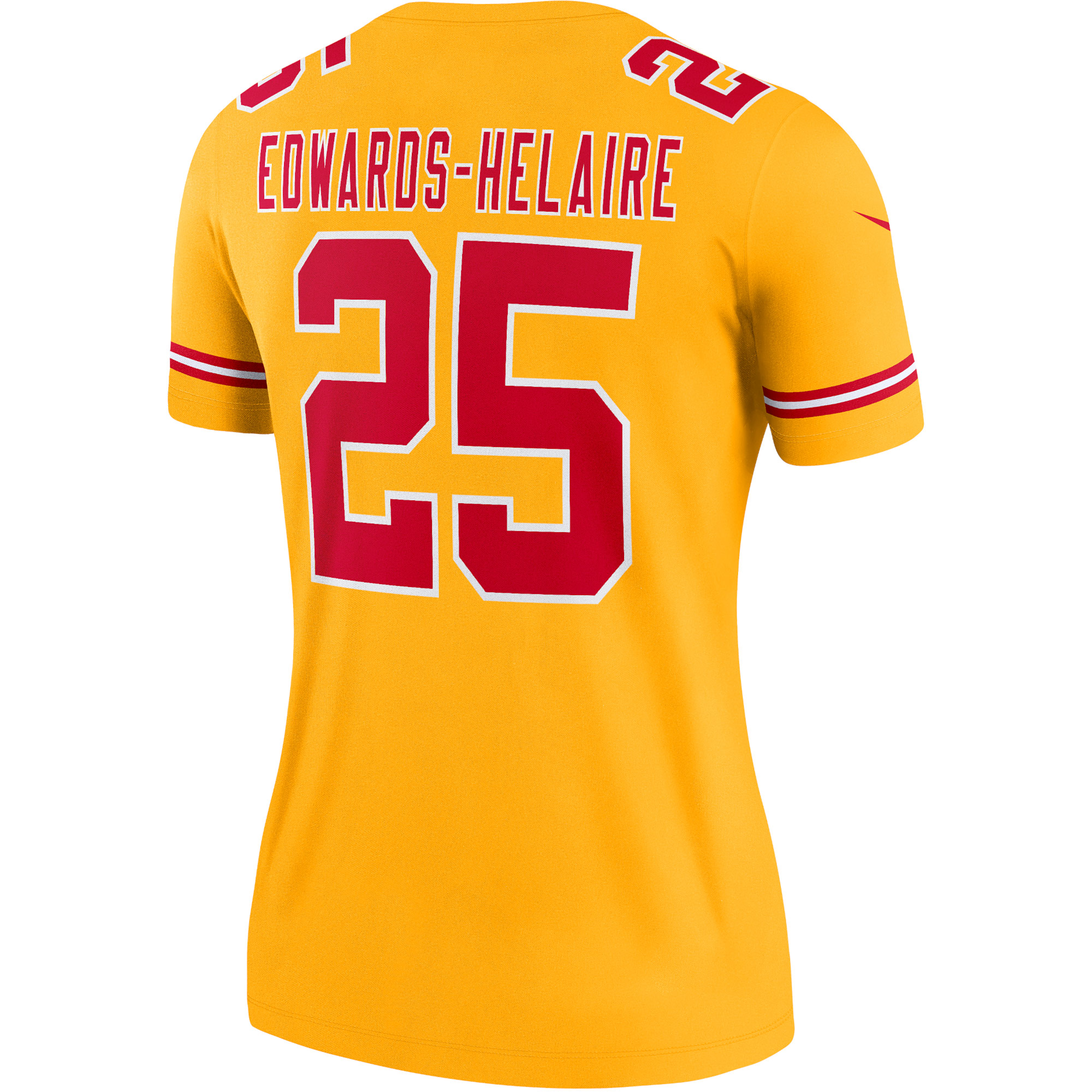 Clyde Edwards-Helaire Kansas City Chiefs Nike Women's Inverted Legend Jersey - Gold - vstockx