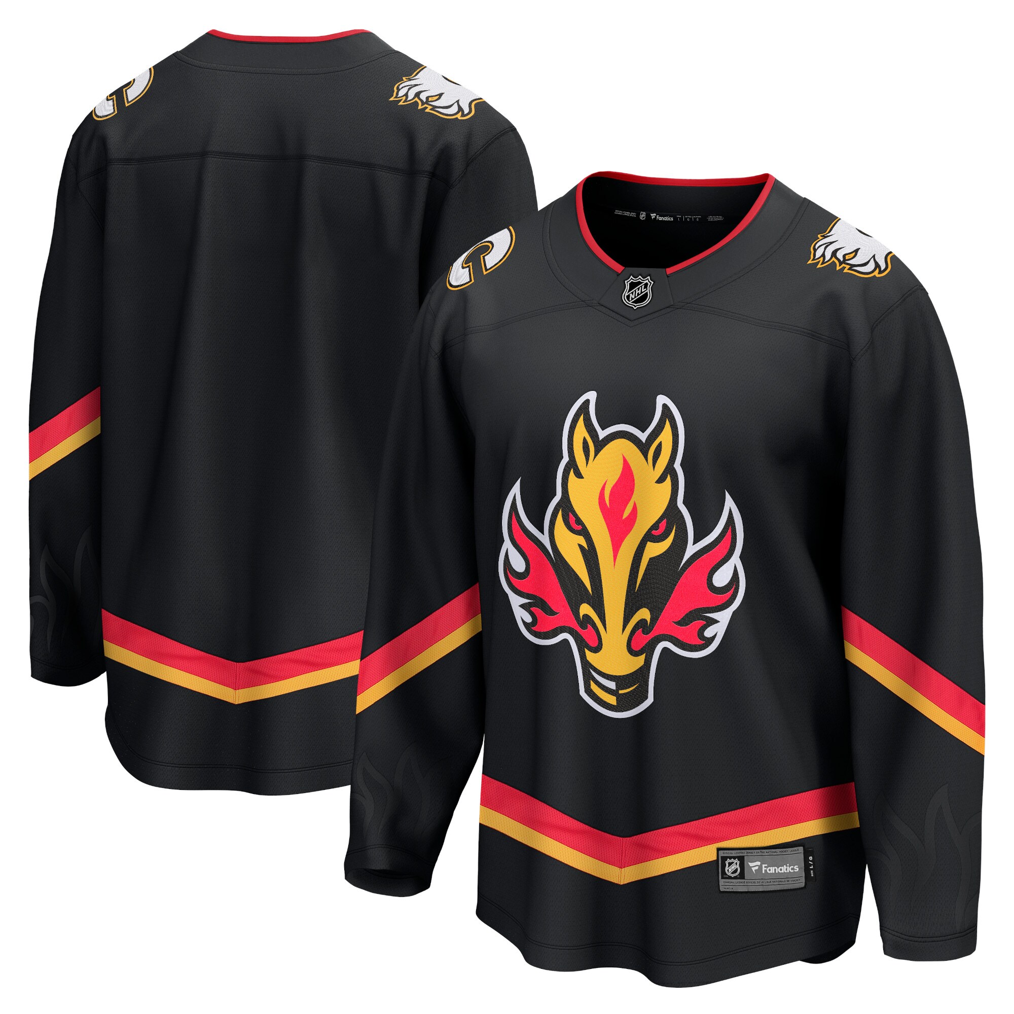 Calgary Flames Fanatics Branded Alternate Premier Breakaway Jersey - Black - vstockx