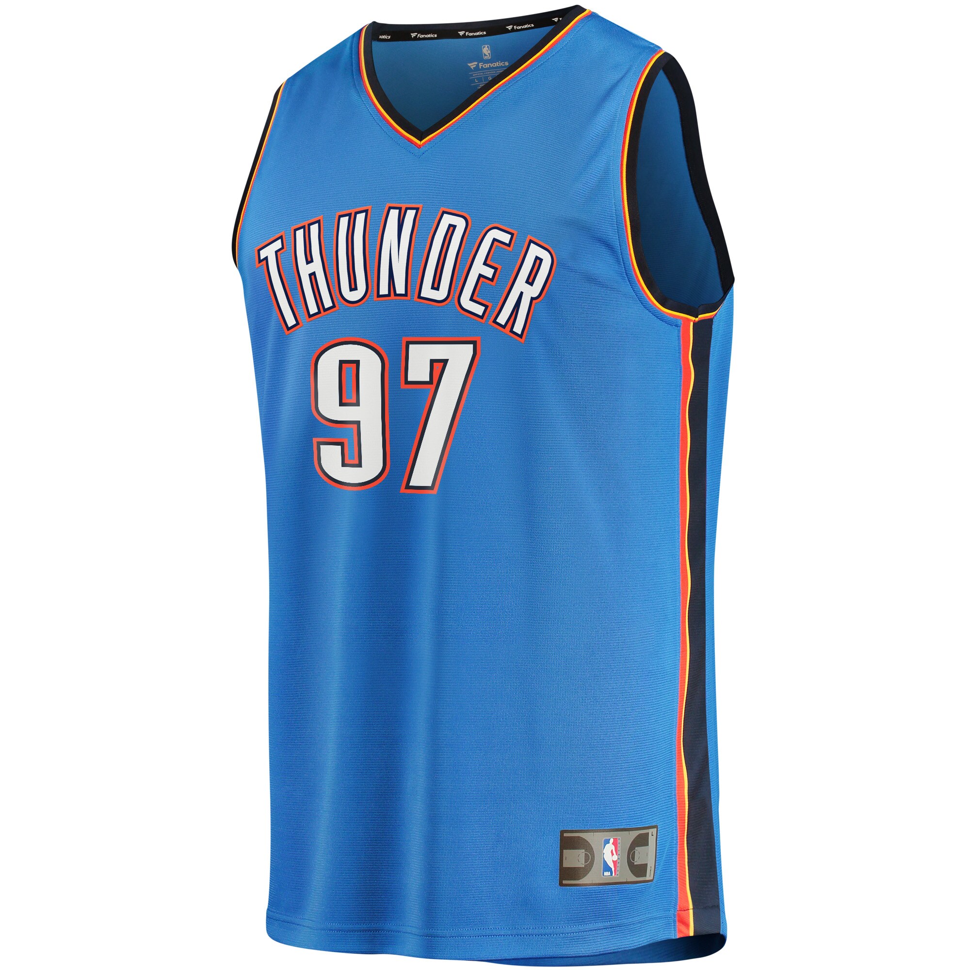 Eugene Omoruyi Oklahoma City Thunder Fanatics Branded Fast Break Player Jersey - Icon Edition - Blue - vstockx