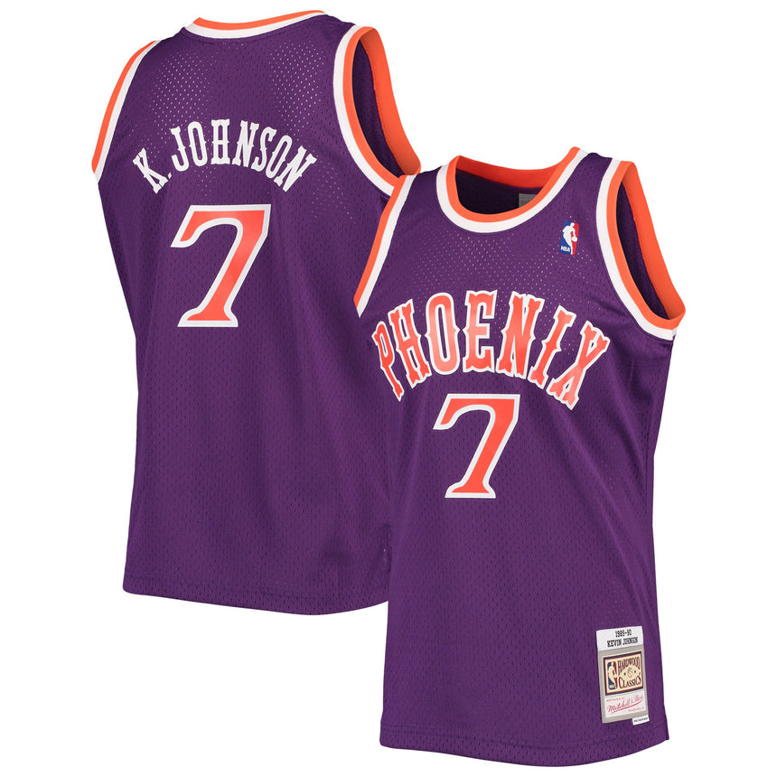 Men's Mitchell & Ness Kevin Johnson Purple Phoenix Suns 1989-90 Hardwood Classics Swingman Jersey - vstockx