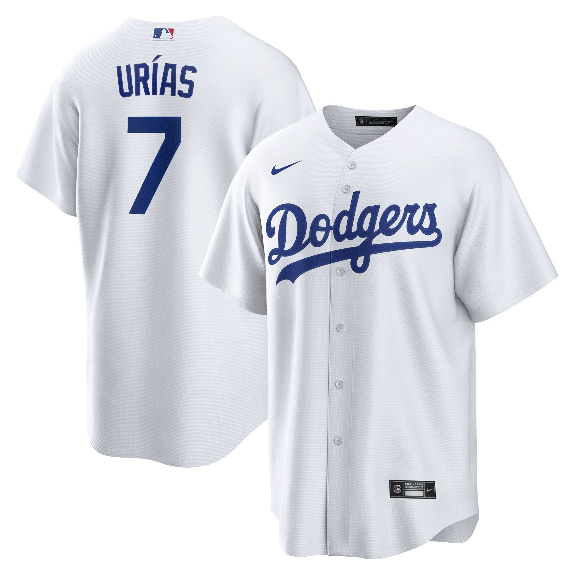 Julio Urias Los Angeles Dodgers Nike Replica Player Jersey - White - vstockx