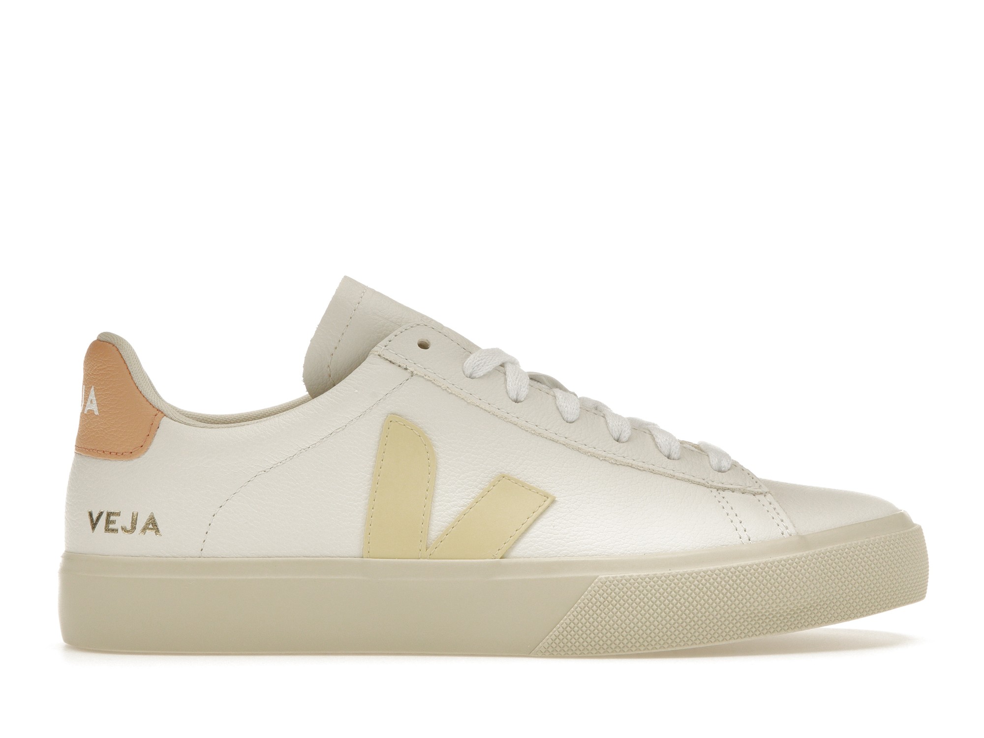 Veja Campo Chromefree Leather White Sun Peach - vstockx