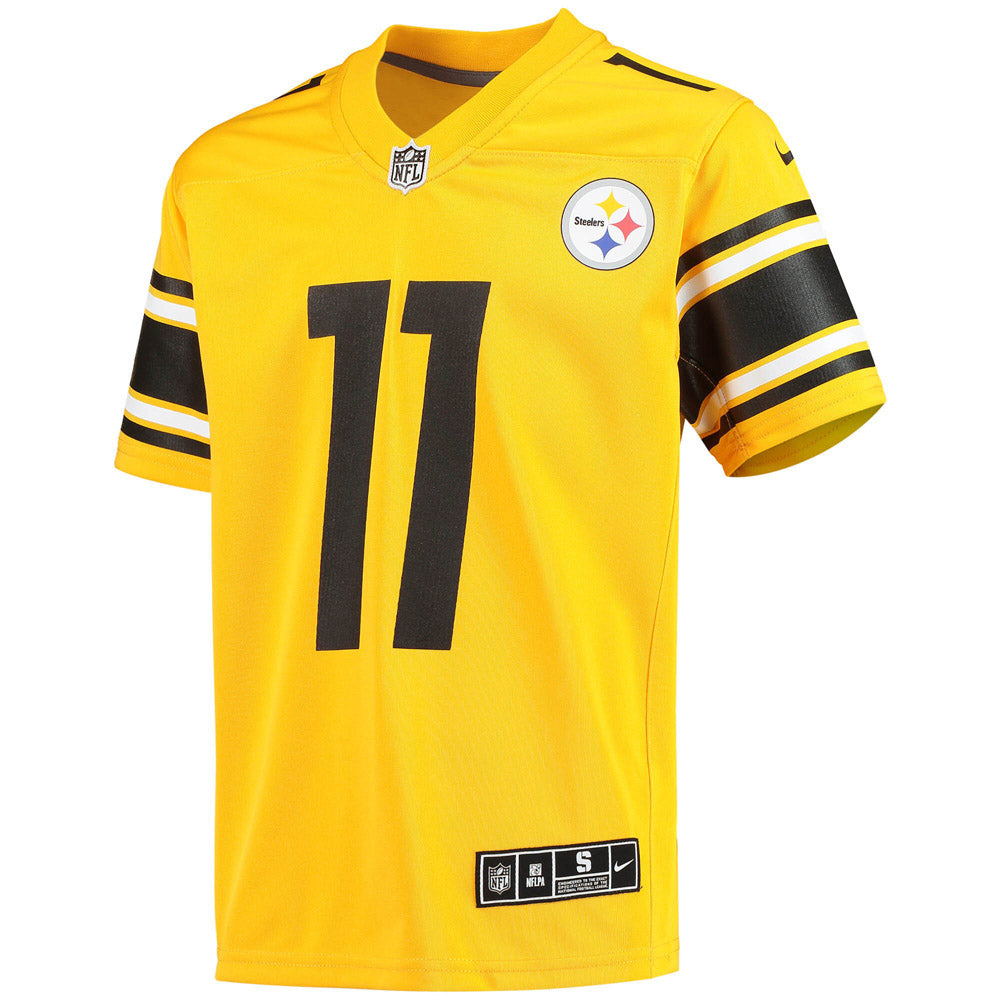 Youth Pittsburgh Steelers Chase Claypool Inverted Team Game Jersey Gold - vstockx