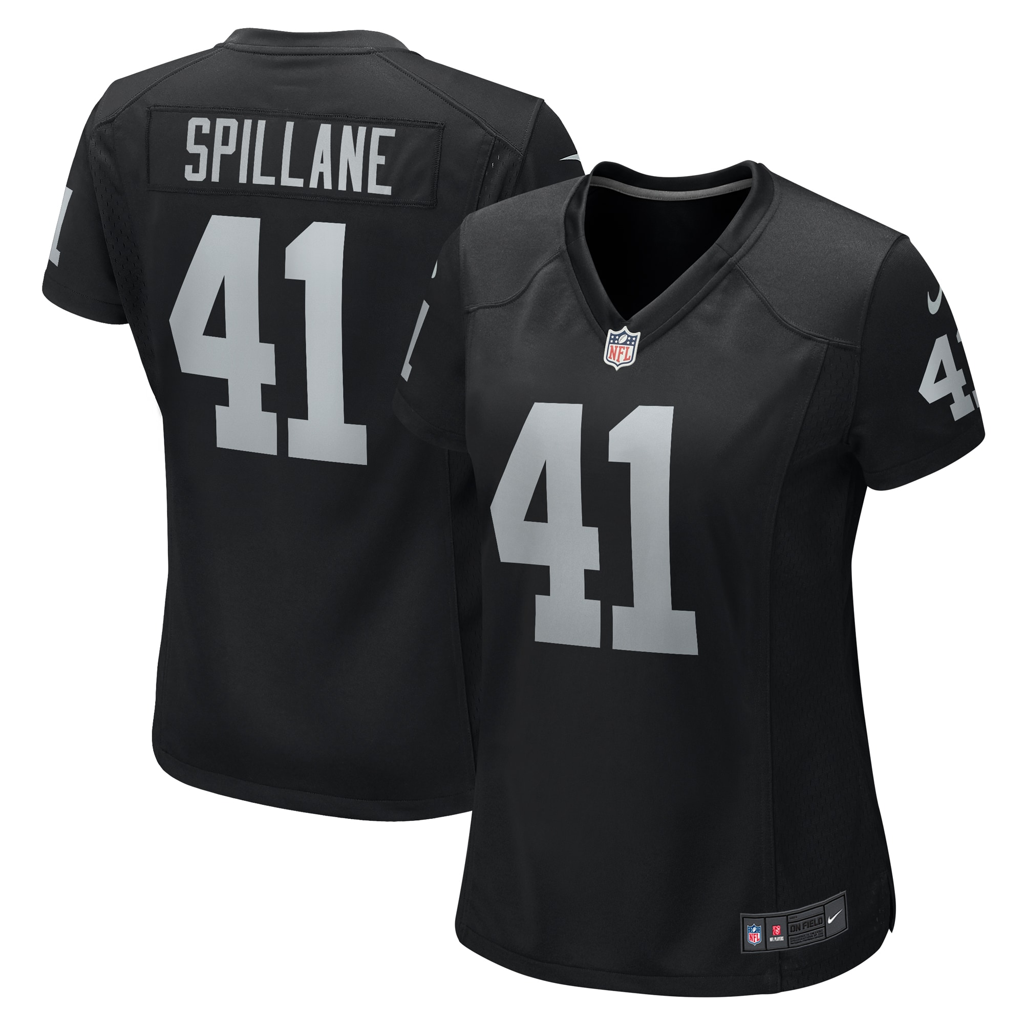 Robert Spillane Las Vegas Raiders Nike Women's Game Player Jersey - Black - vstockx