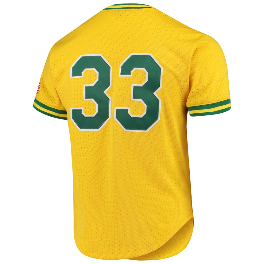 Mitchell & Ness Oakland Athletics Jose Canseco 1990 Cooperstown Collection Authentic Practice Jersey - Yellow - vstockx