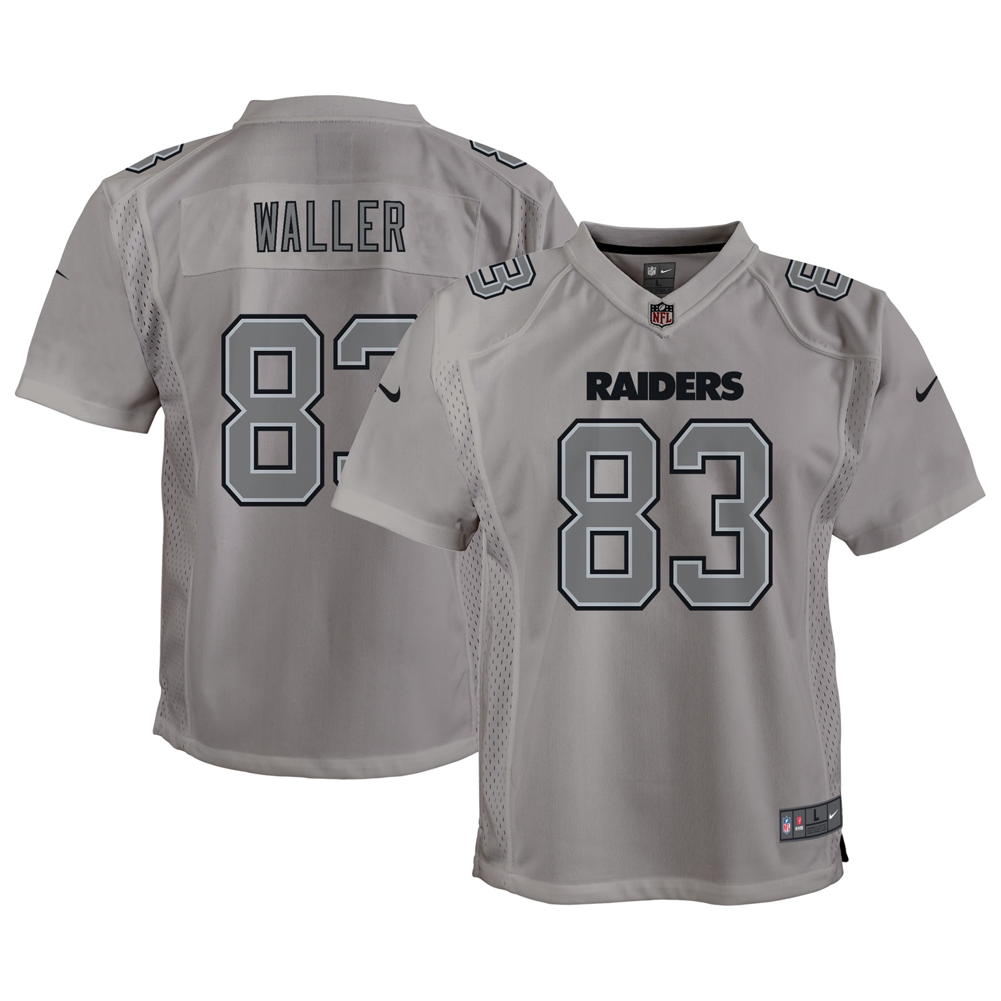 Darren Waller Las Vegas Raiders Nike Youth Atmosphere Game Jersey - Gray - vstockx