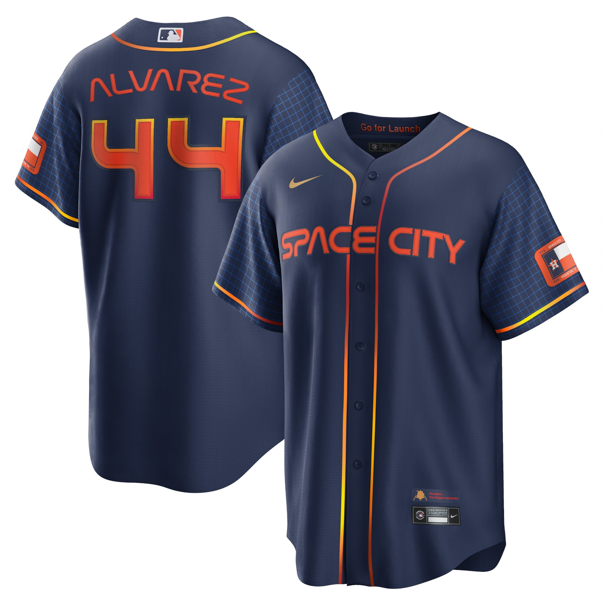 Yordan Alvarez Houston Astros Nike 2022 City Connect Replica Player Jersey - Navy - vstockx