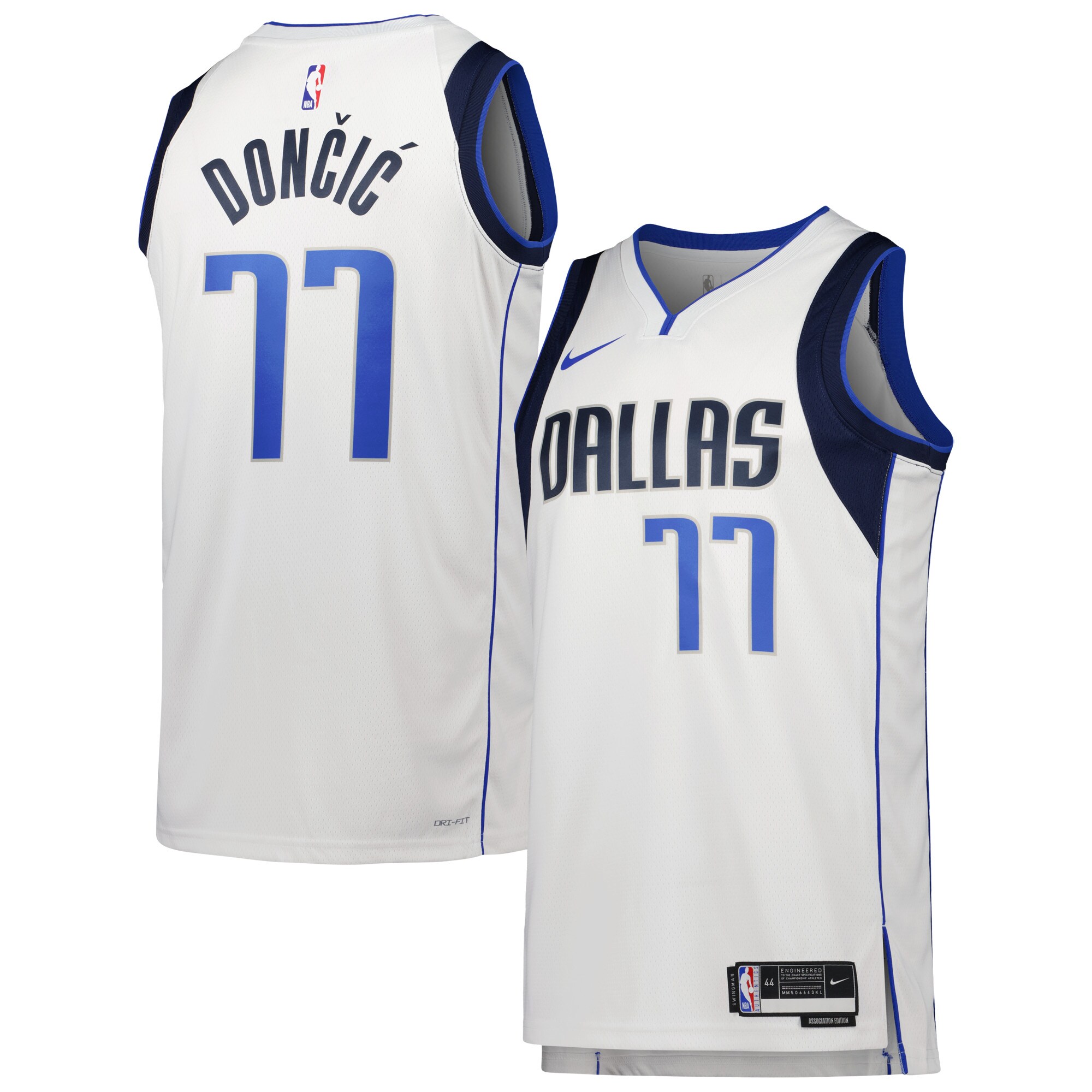 Luka Doncic Dallas Mavericks Nike Unisex Swingman Jersey - Association Edition - White - vstockx