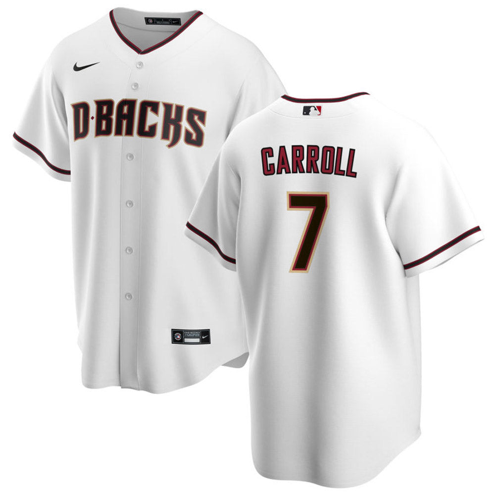 Youth Arizona Diamondbacks Corbin Carroll Cool Base Replica Home Jersey - White - vstockx