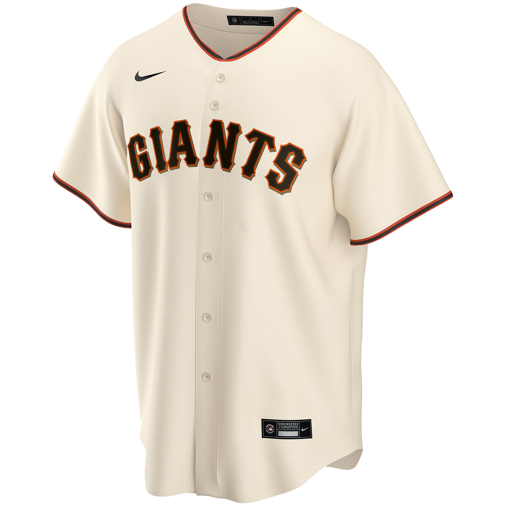 San Francisco Giants Nike Home Replica Custom Jersey - Cream - vstockx