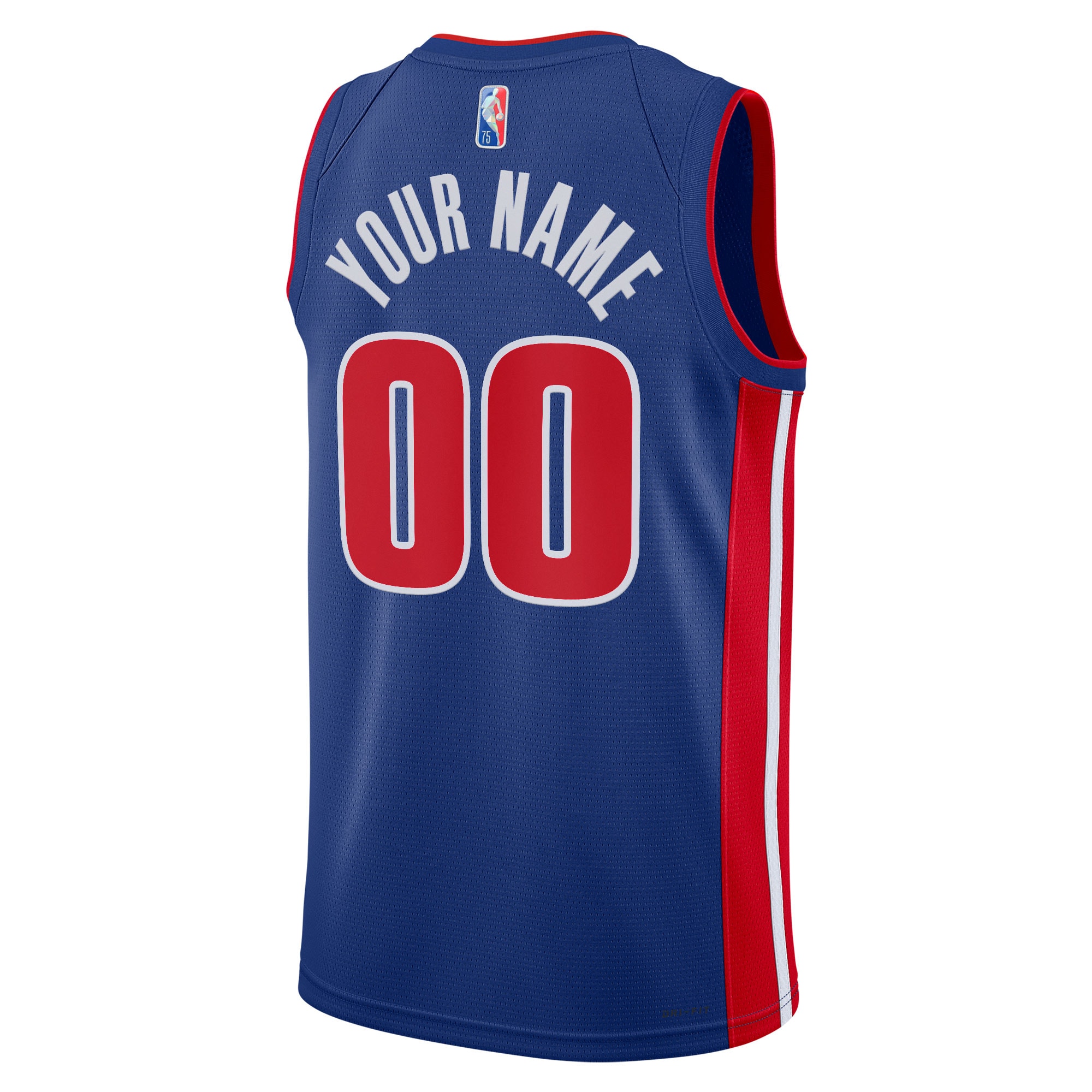 Detroit Pistons Nike 2021/22 Diamond Swingman Custom Jersey - Icon Edition - Blue - vstockx