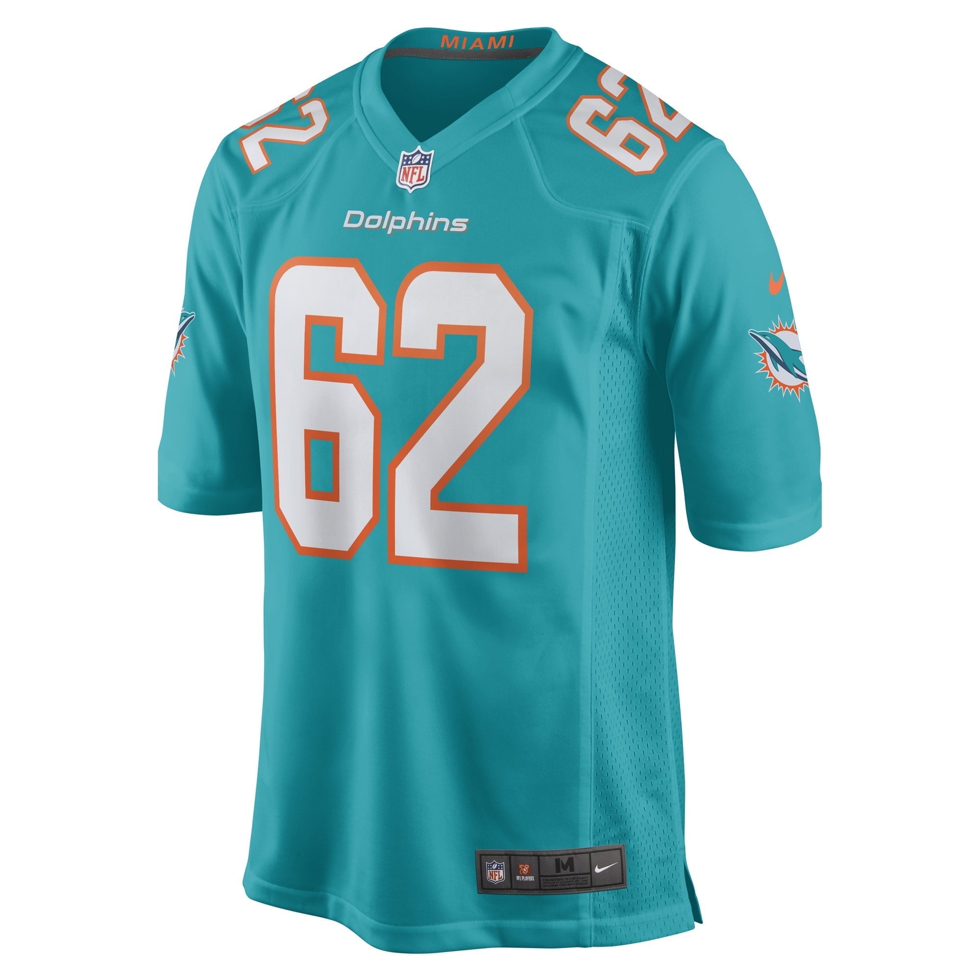 Men's Nike James Empey Aqua Miami Dolphins Game Player Jersey - vstockx