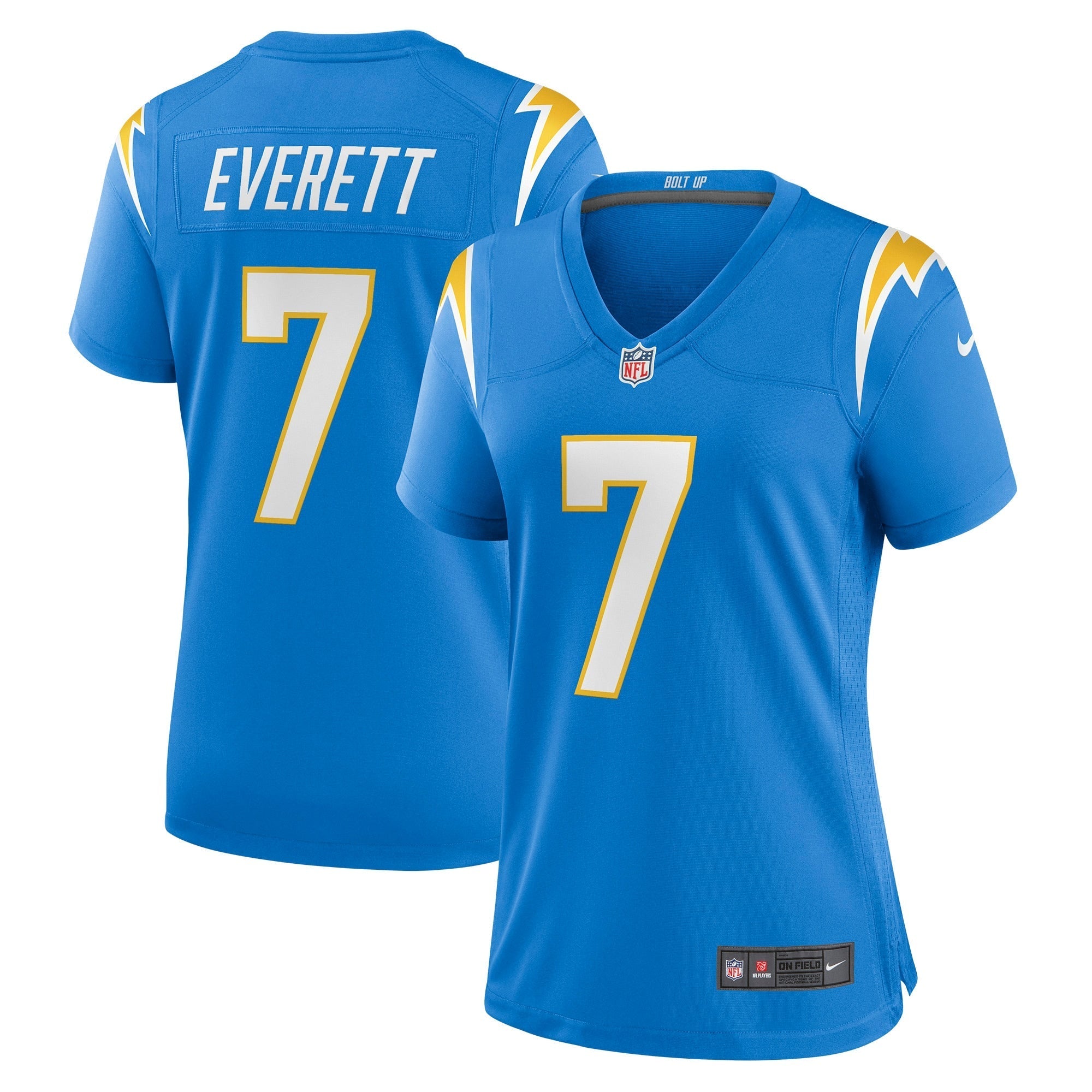 Women's Nike Gerald Everett Powder Blue Los Angeles Chargers Player Game Jersey - vstockx