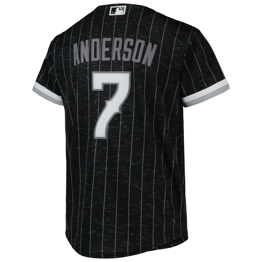 Youth Tim Anderson Chicago White Sox Black City Connect Replica Jersey - vstockx