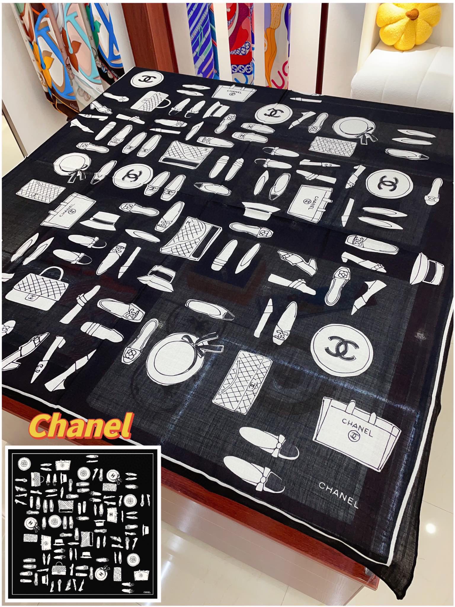 Streetwear Scarf CHANEL 328841 size:140*140cm - vstockx