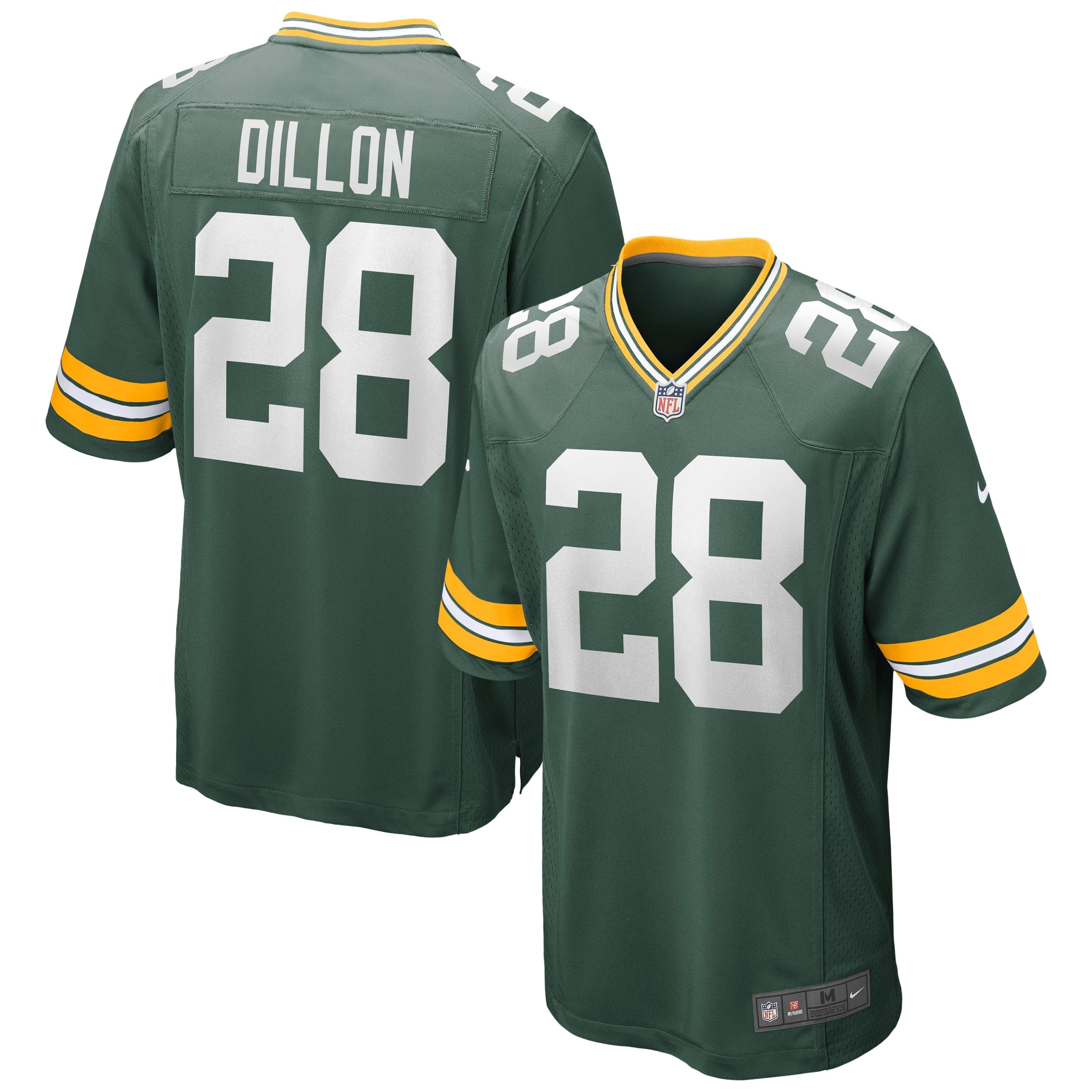 Men's Nike AJ Dillon Green Green Bay Packers Game Jersey - vstockx