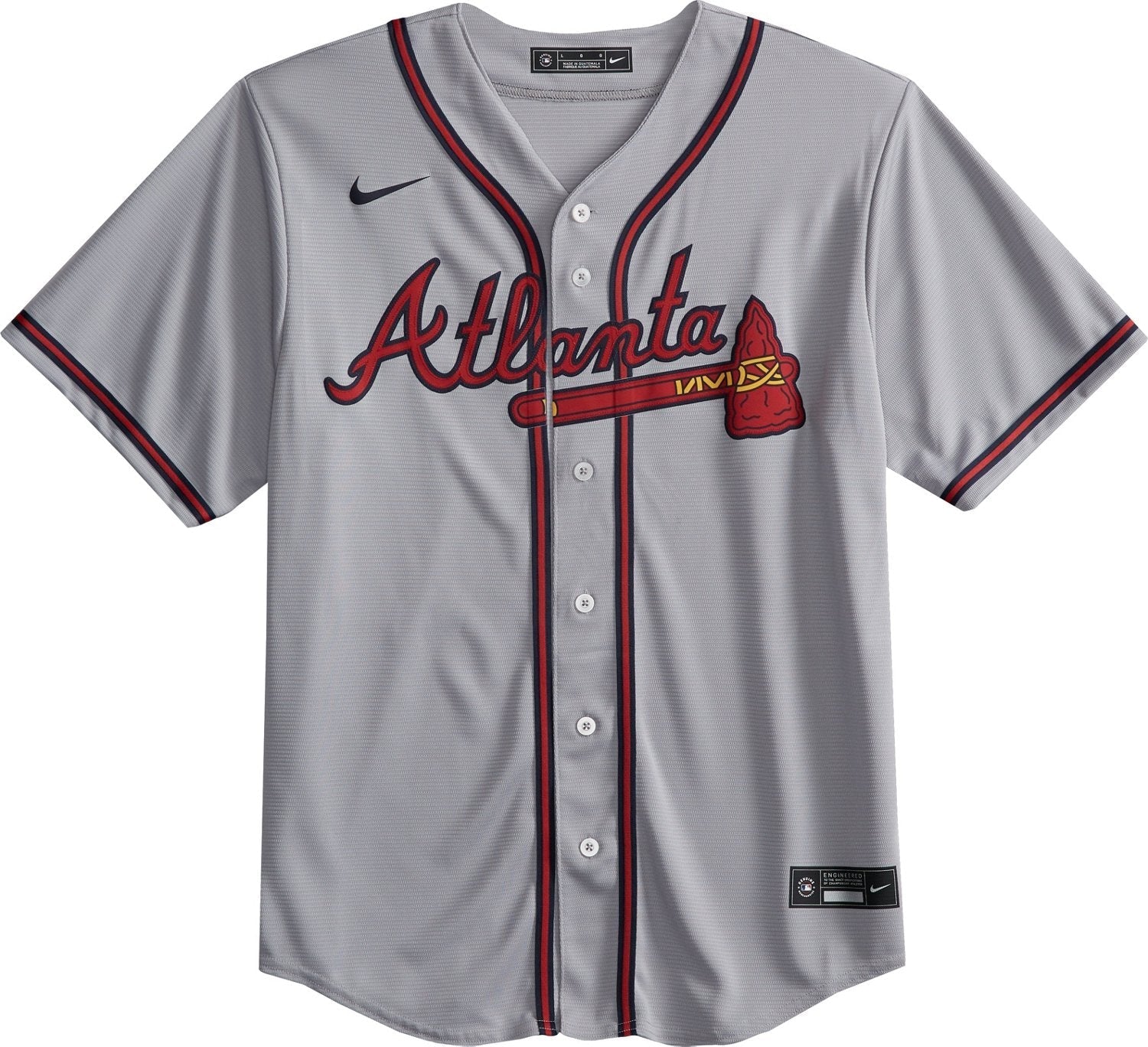 Nike Men's Atlanta Braves Blank Official Replica Road Jersey - vstockx