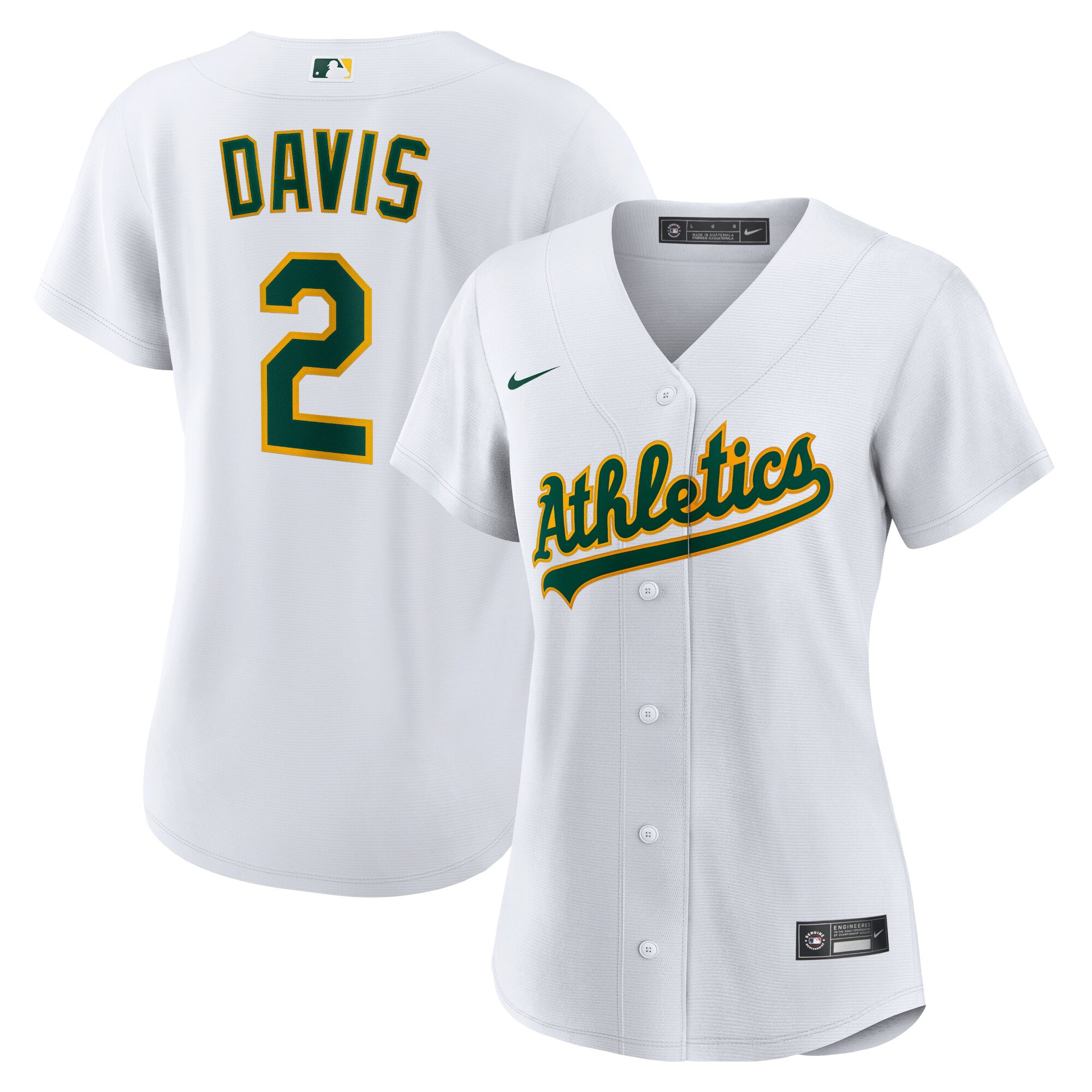 Khris Davis Oakland Athletics Nike Women's Home Replica Player Jersey - White - vstockx
