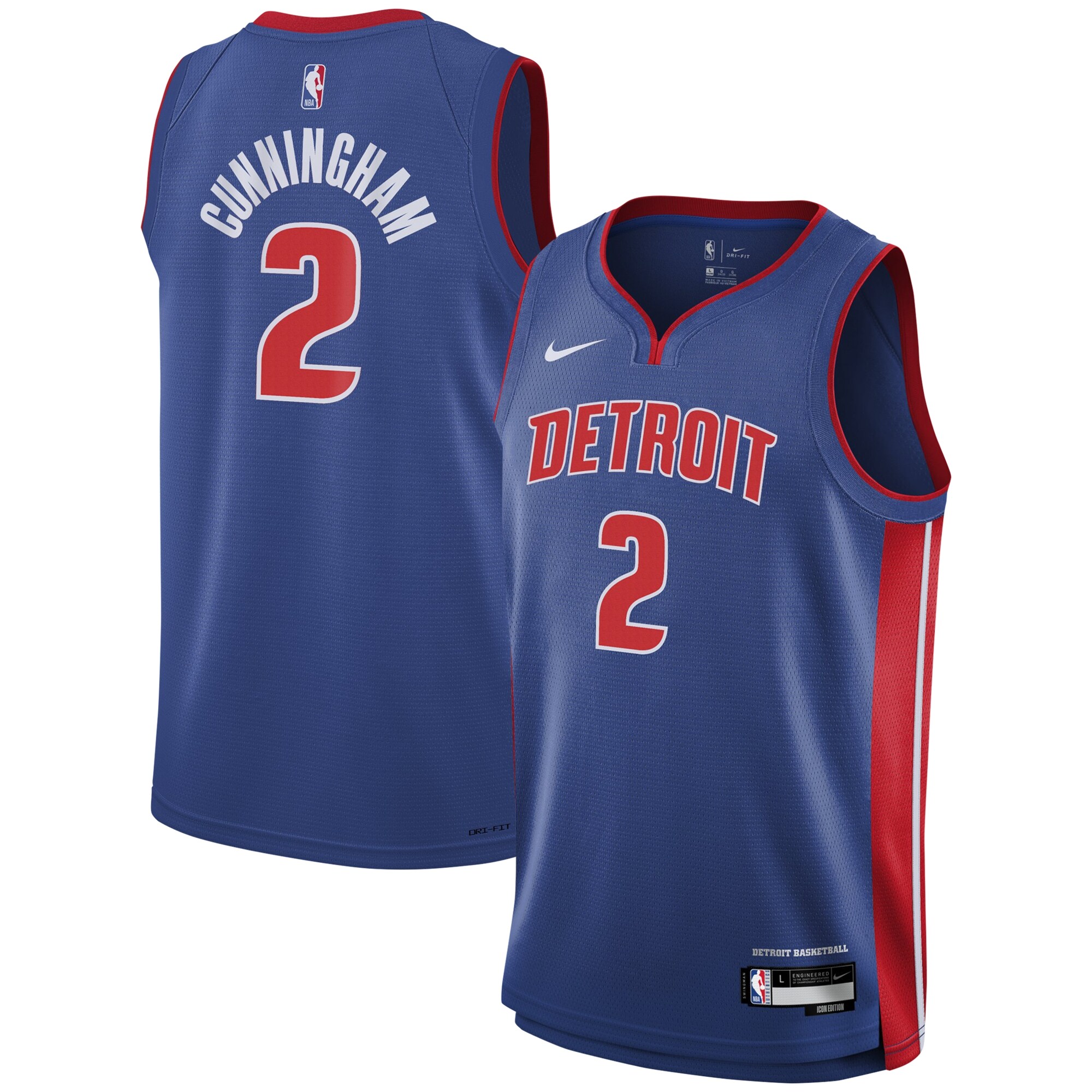 Cade Cunningham Detroit Pistons Nike Youth Swingman Jersey - Icon Edition - Blue - vstockx