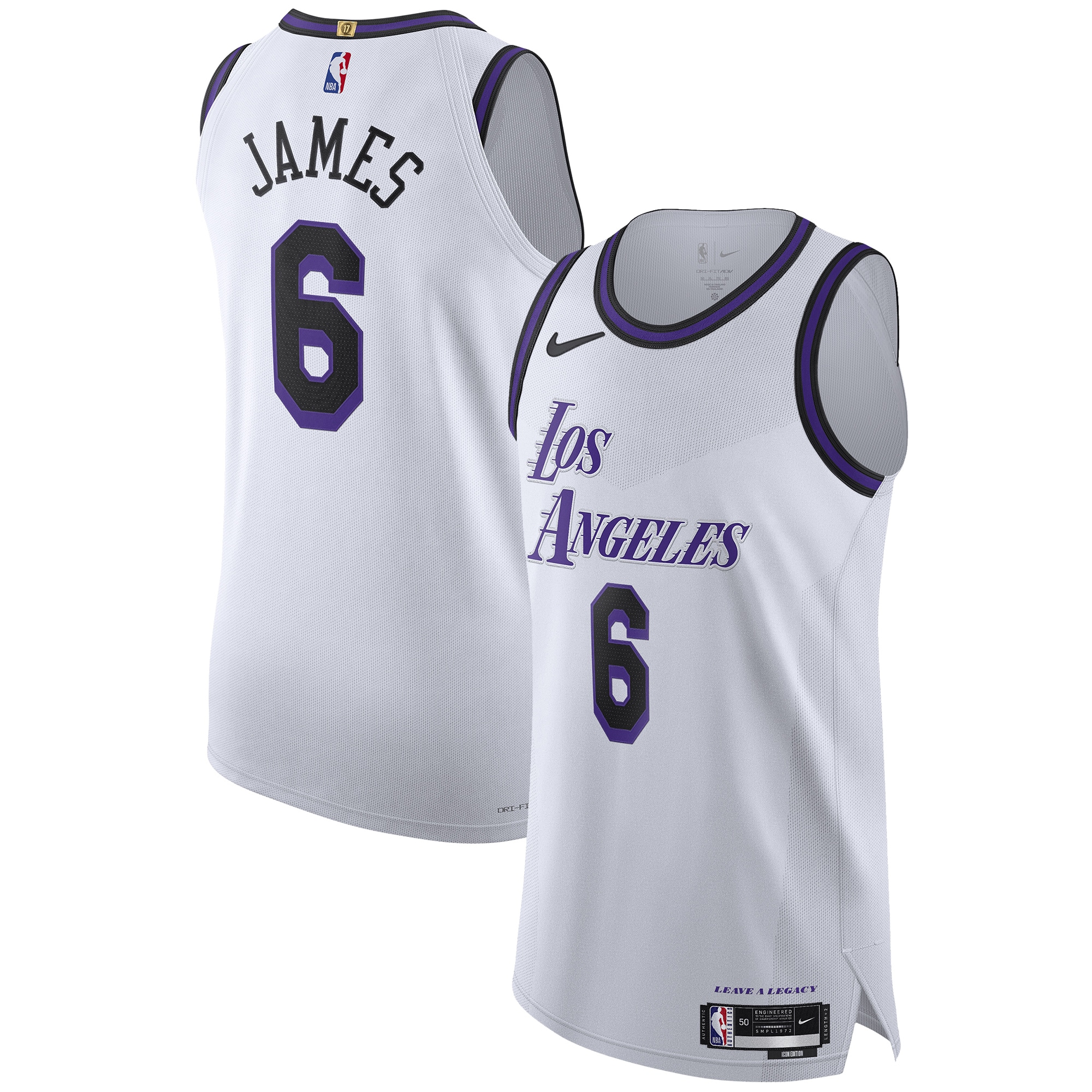 LeBron James Los Angeles Lakers Nike 2022/23 Authentic Jersey - City Edition - White - vstockx