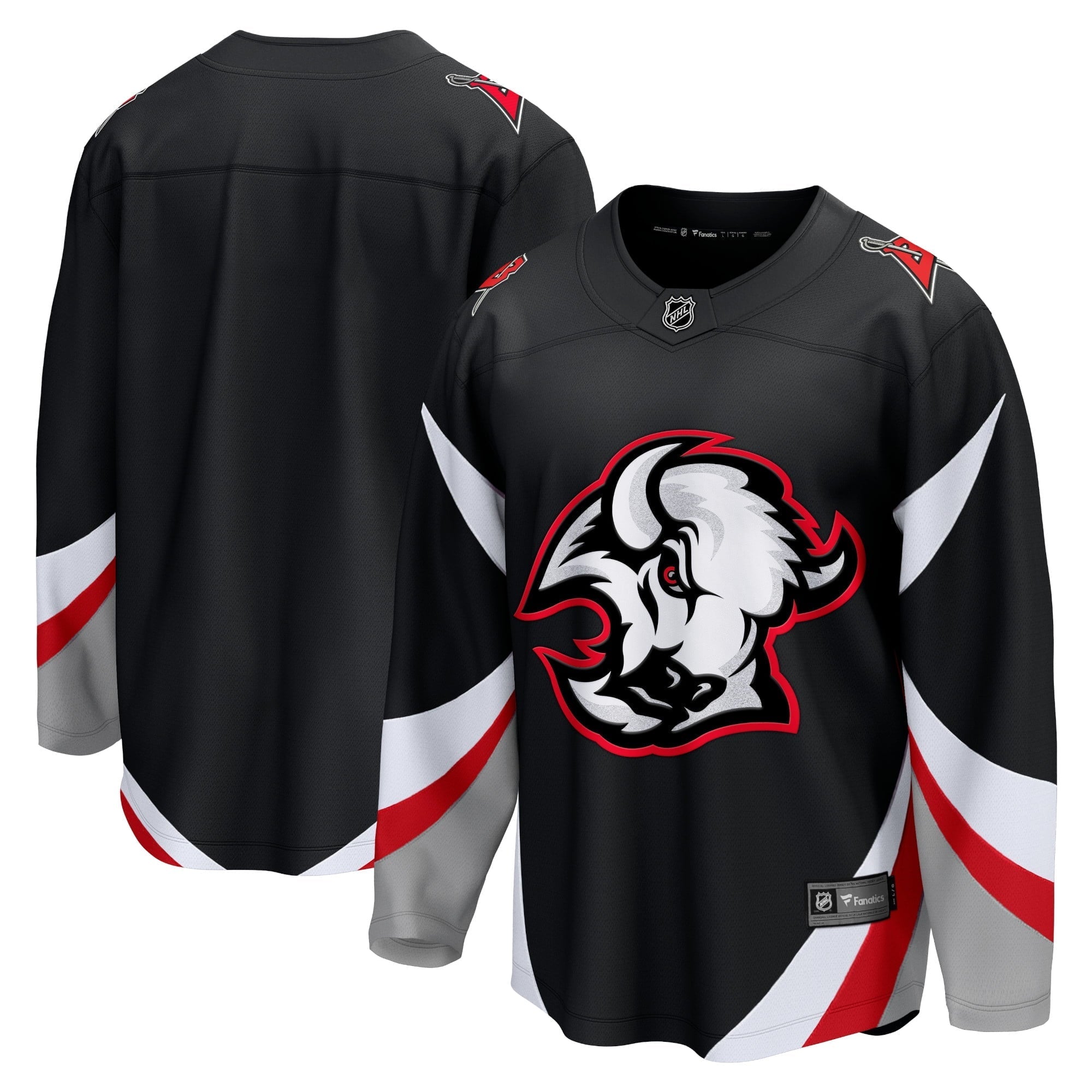 Men's Fanatics Branded Black Buffalo Sabres Alternate Premier Breakaway Blank Jersey - vstockx