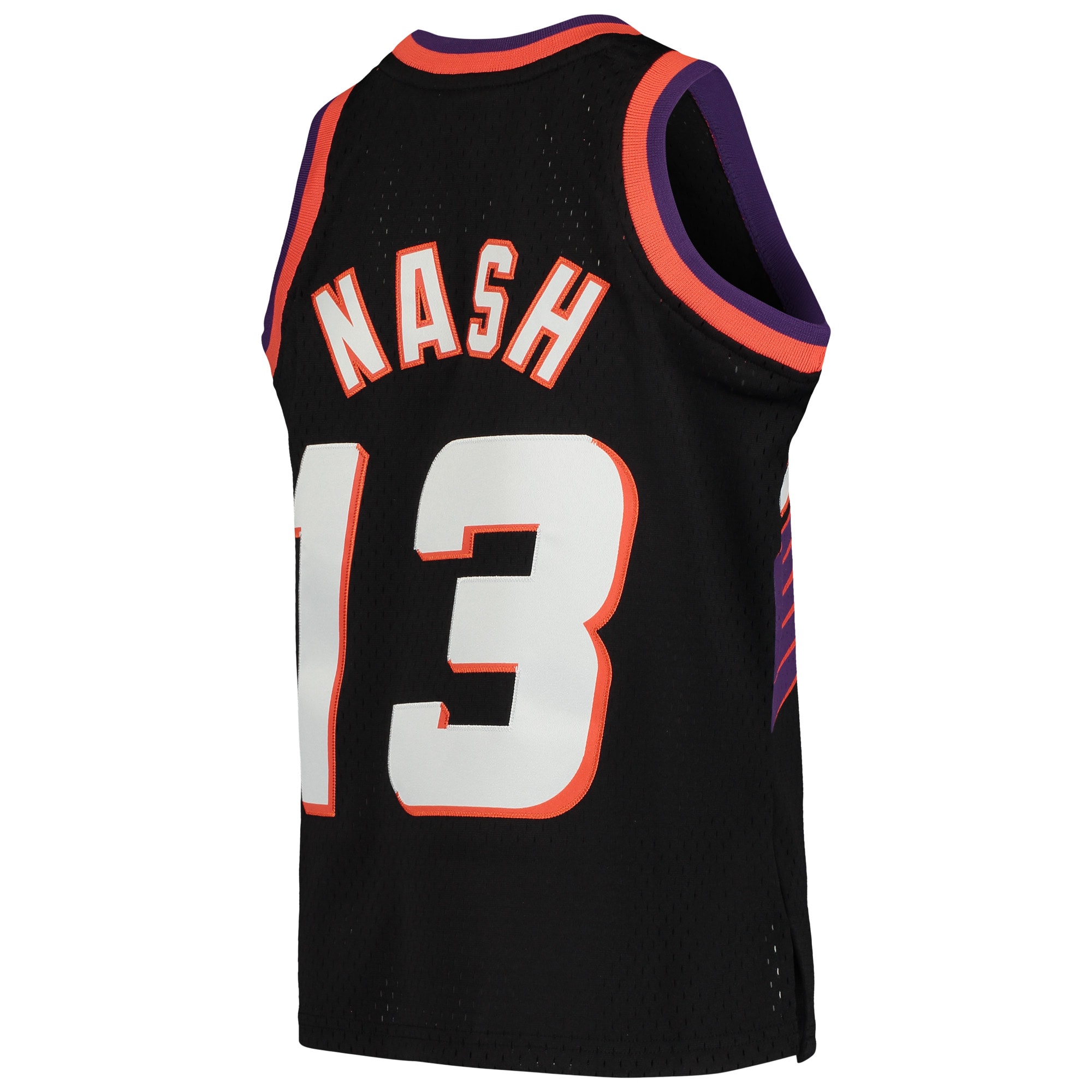 Steve Nash Phoenix Suns Mitchell & Ness Youth 1996-97 Hardwood Classics Swingman Throwback Jersey - Black - vstockx