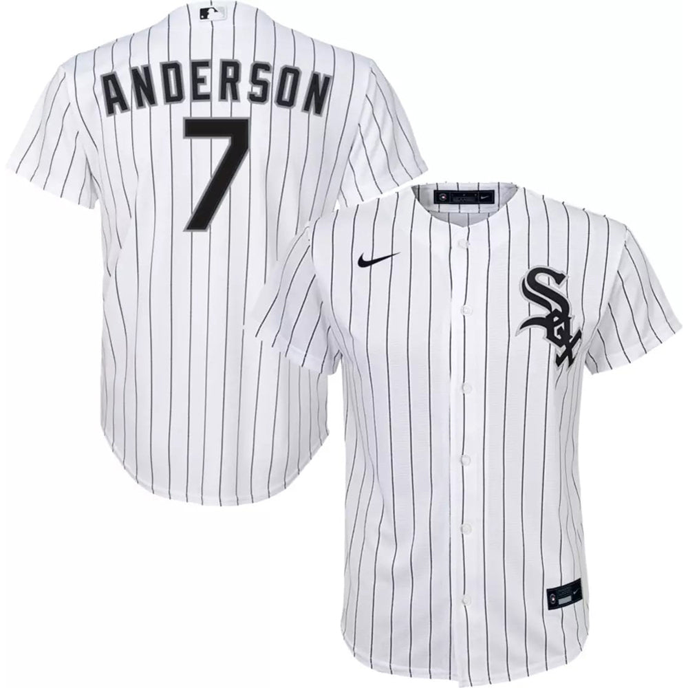Youth Chicago White Sox Tim Anderson Cool Base Replica Jersey White - vstockx