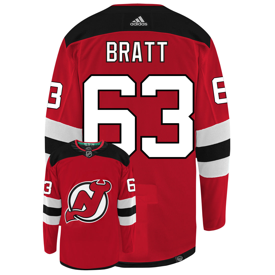 Jesper Bratt New Jersey Devils Adidas Primegreen Authentic NHL Hockey Jersey - vstockx