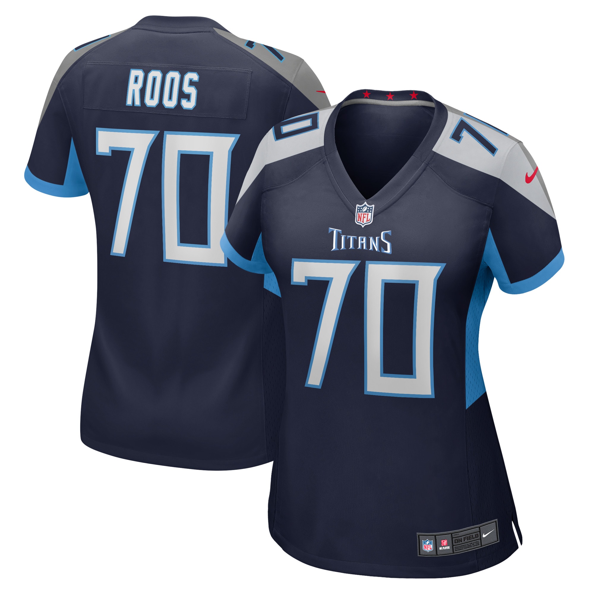 Jordans Roos Tennessee Titans Nike Women's Game Player Jersey - Navy - vstockx