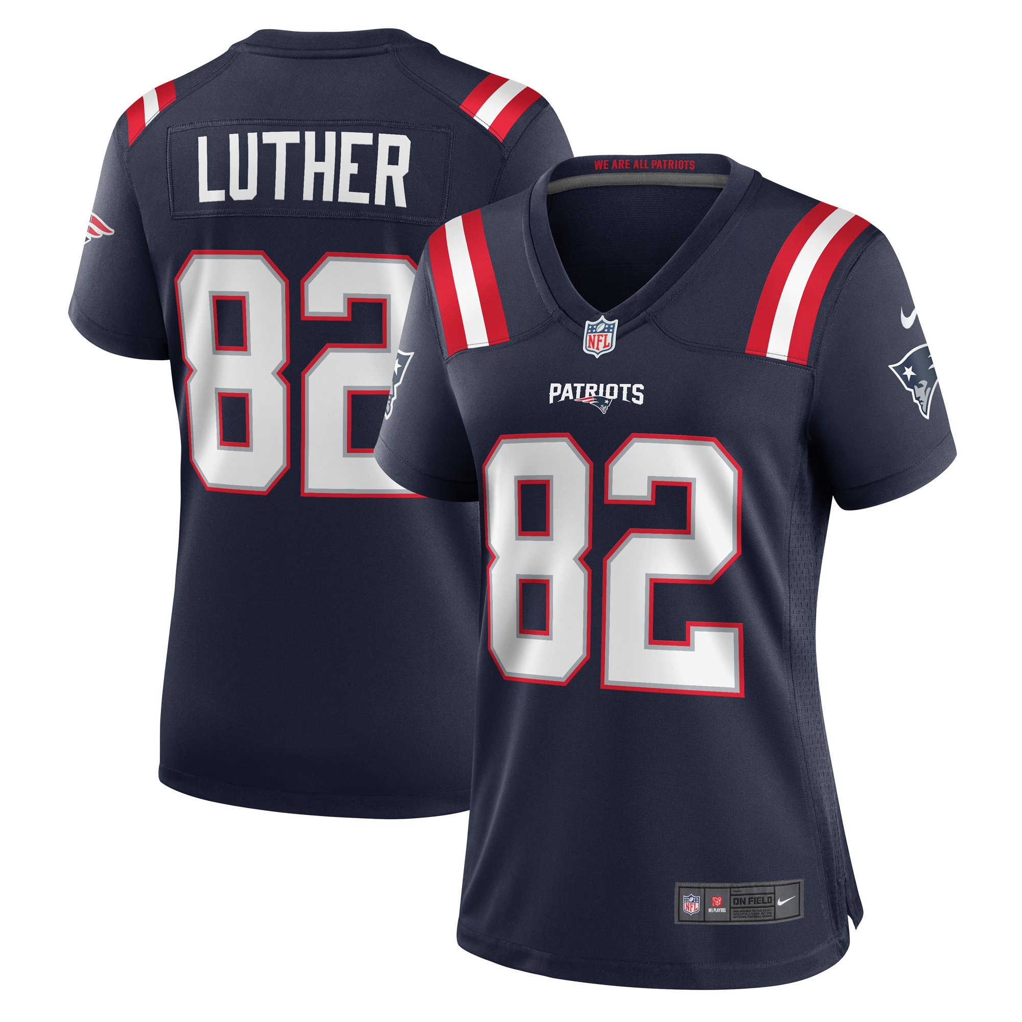 T.J. Luther New England Patriots Nike Women's Team Game Jersey - Navy - vstockx