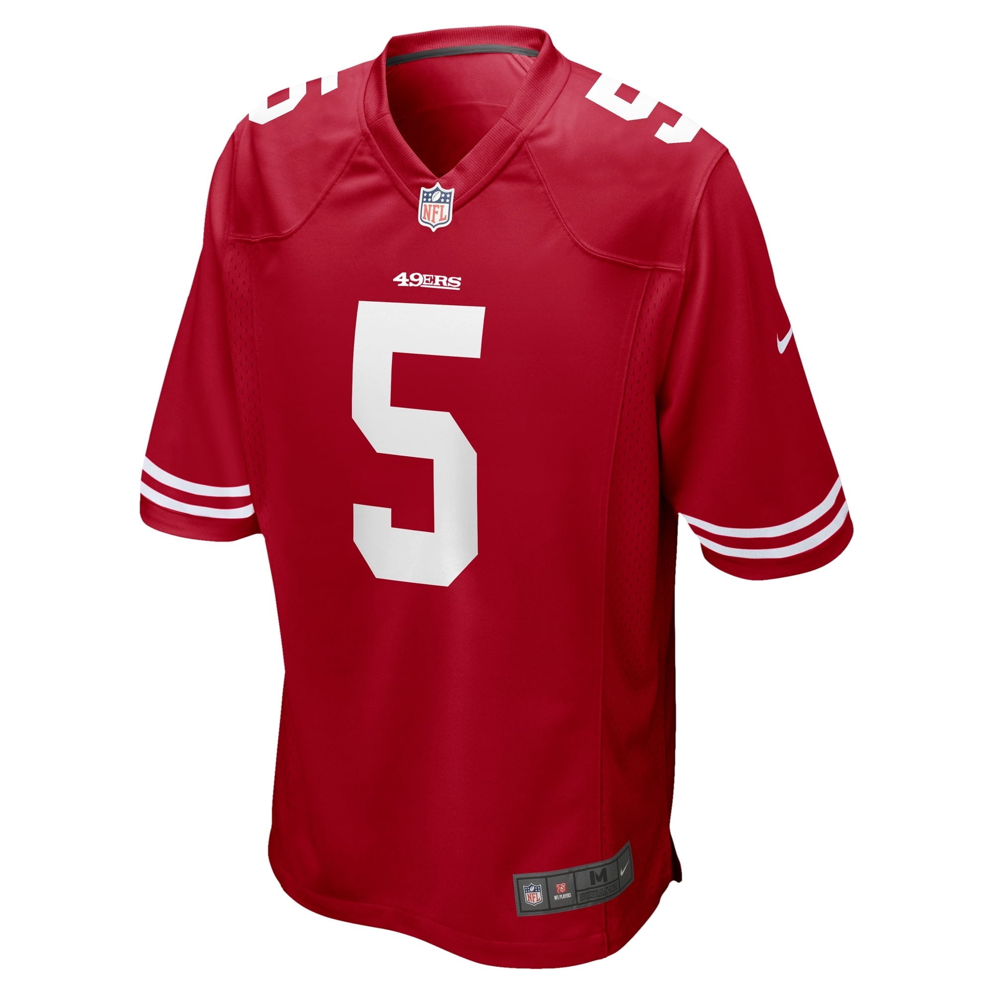 Men's Nike Trey Lance Scarlet San Francisco 49ers Game Jersey - vstockx