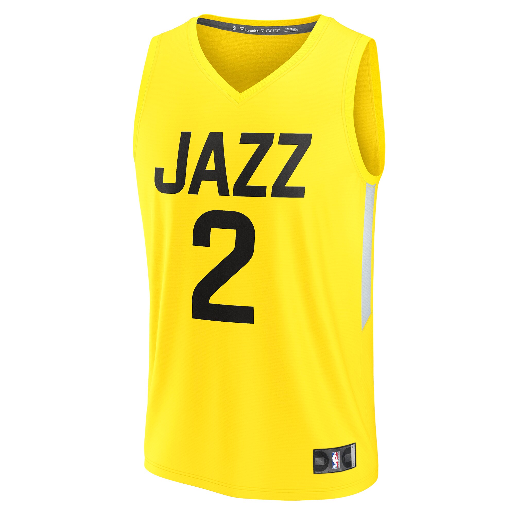 Collin Sexton Utah Jazz Fanatics Branded 2022/23 Fast Break Replica Player Jersey - Icon Edition - Yellow - vstockx