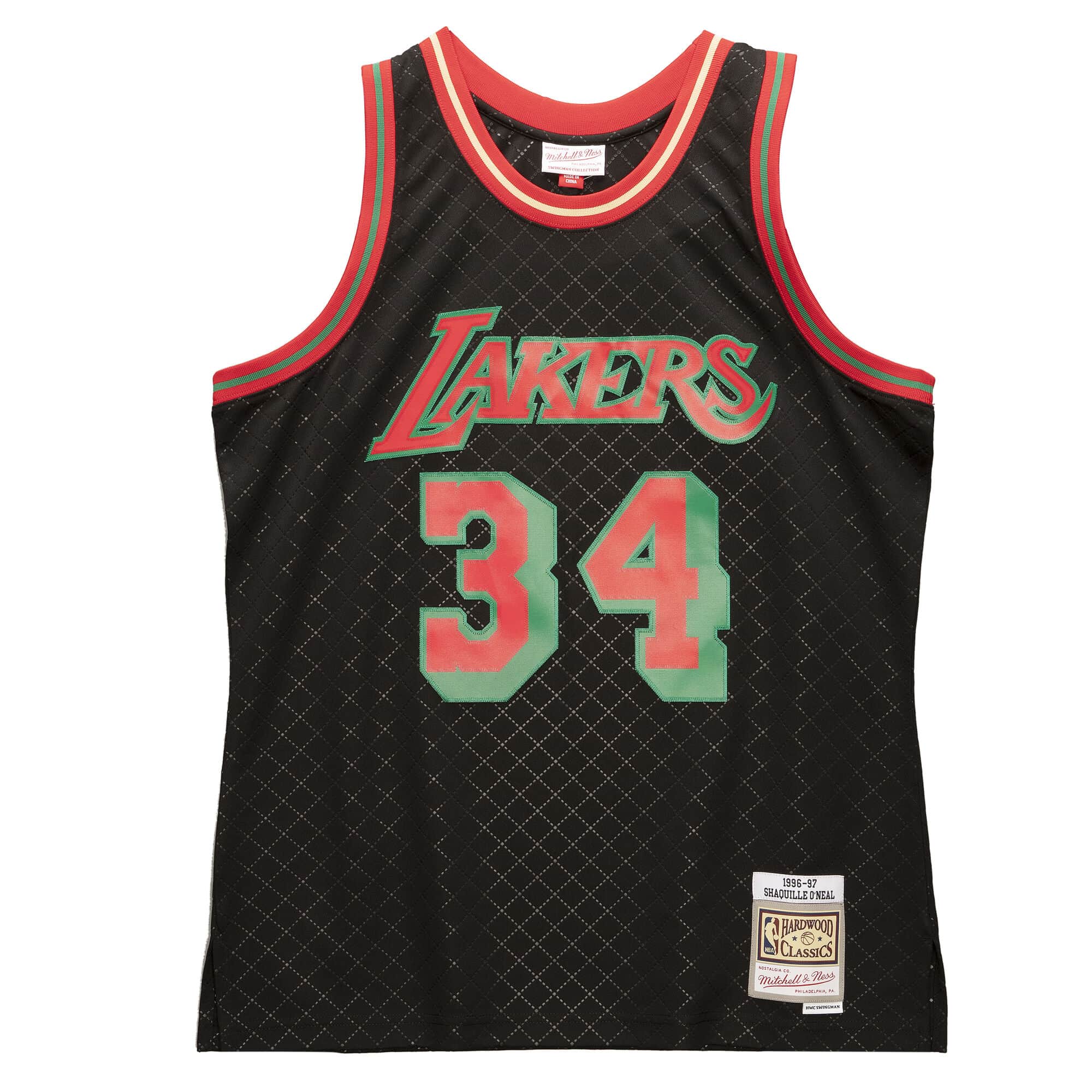 Neapolitan Swingman Shaquille O'Neal Los Angeles Lakers 1996-97 Jersey - vstockx