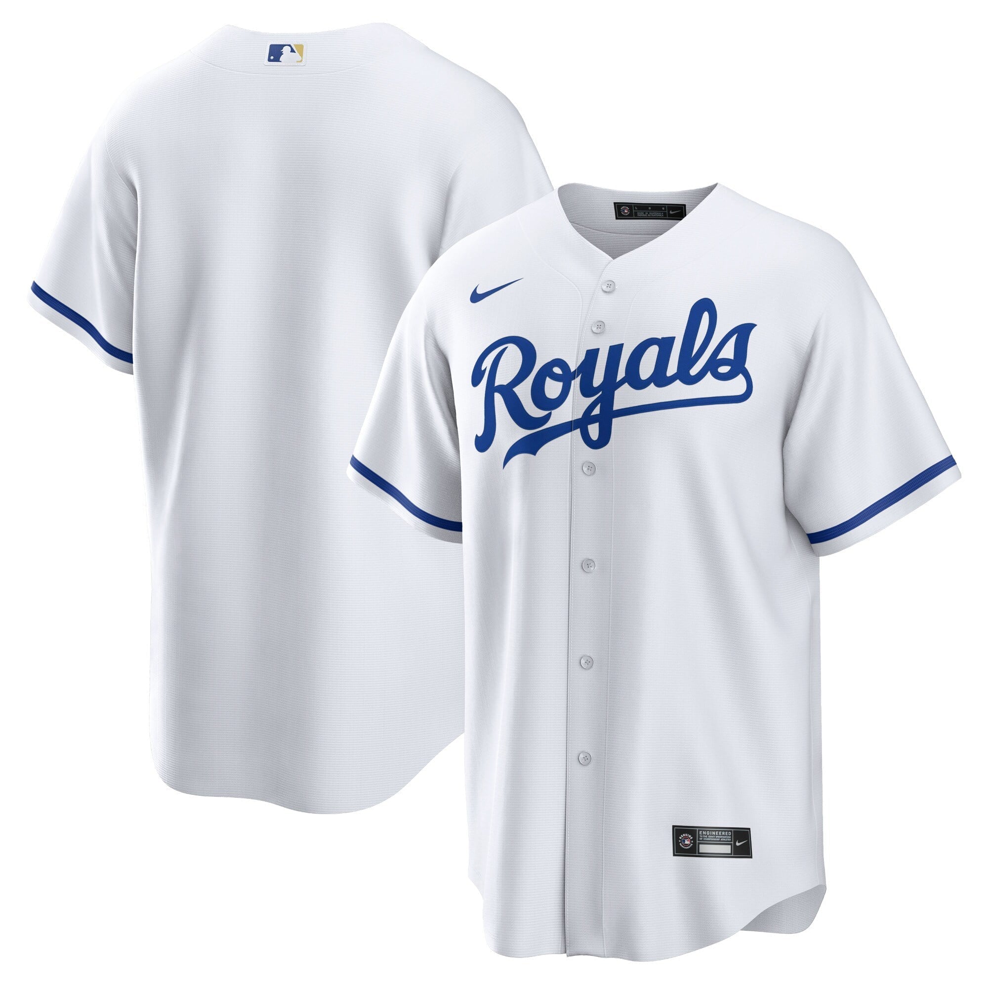 Men's Nike White Kansas City Royals Home Blank Replica Jersey - vstockx