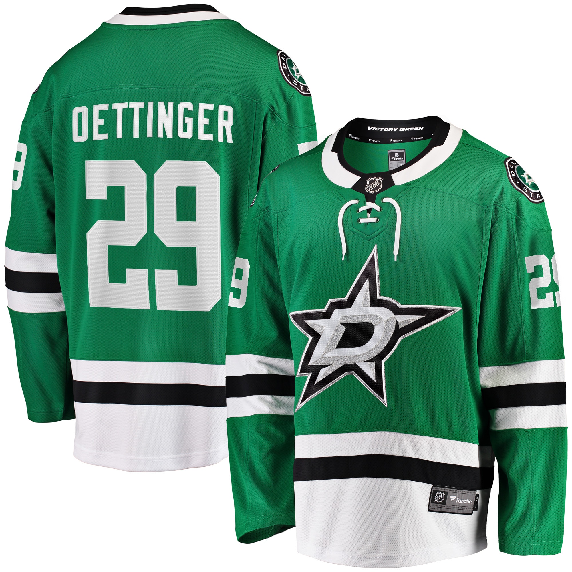Jake Oettinger Dallas Stars Fanatics Branded Home Breakaway Player Jersey - Kelly Green - vstockx
