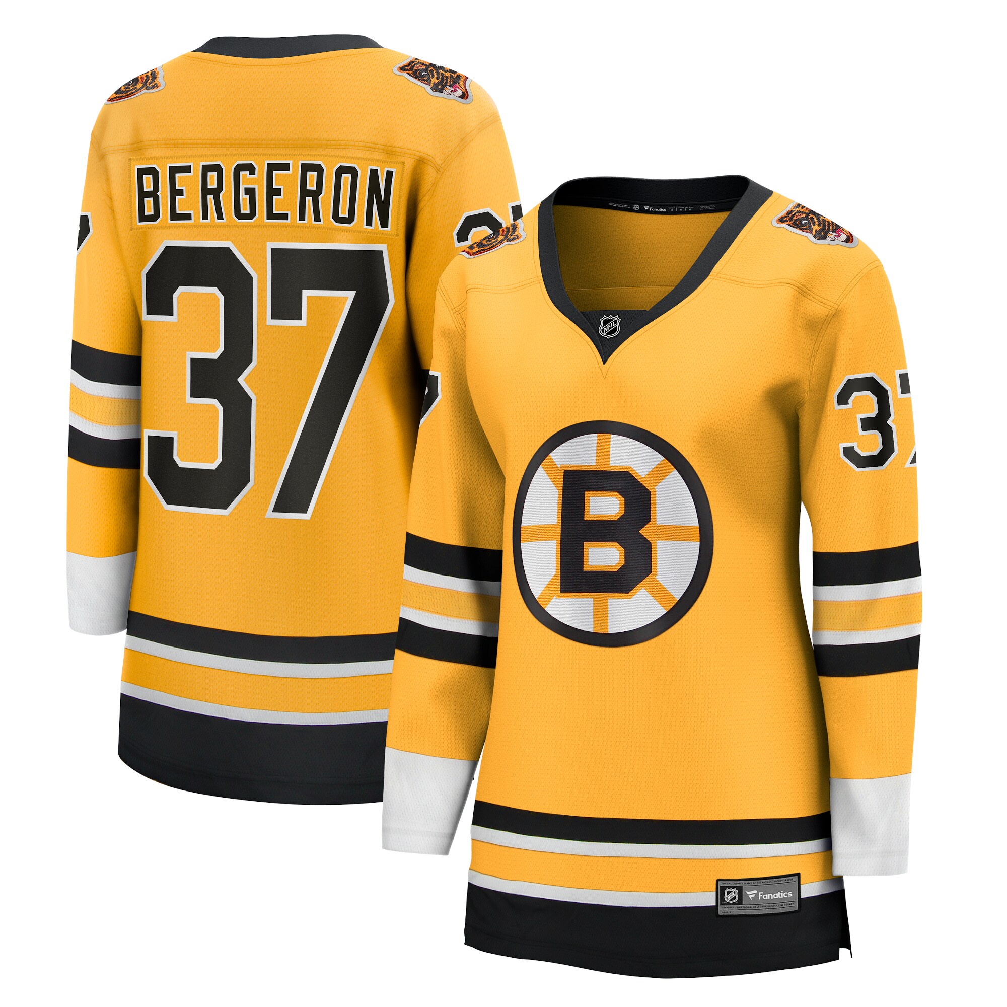 Patrice Bergeron Boston Bruins Fanatics Branded Women's 2020/21 Special Edition Breakaway Player Jersey - Gold - vstockx