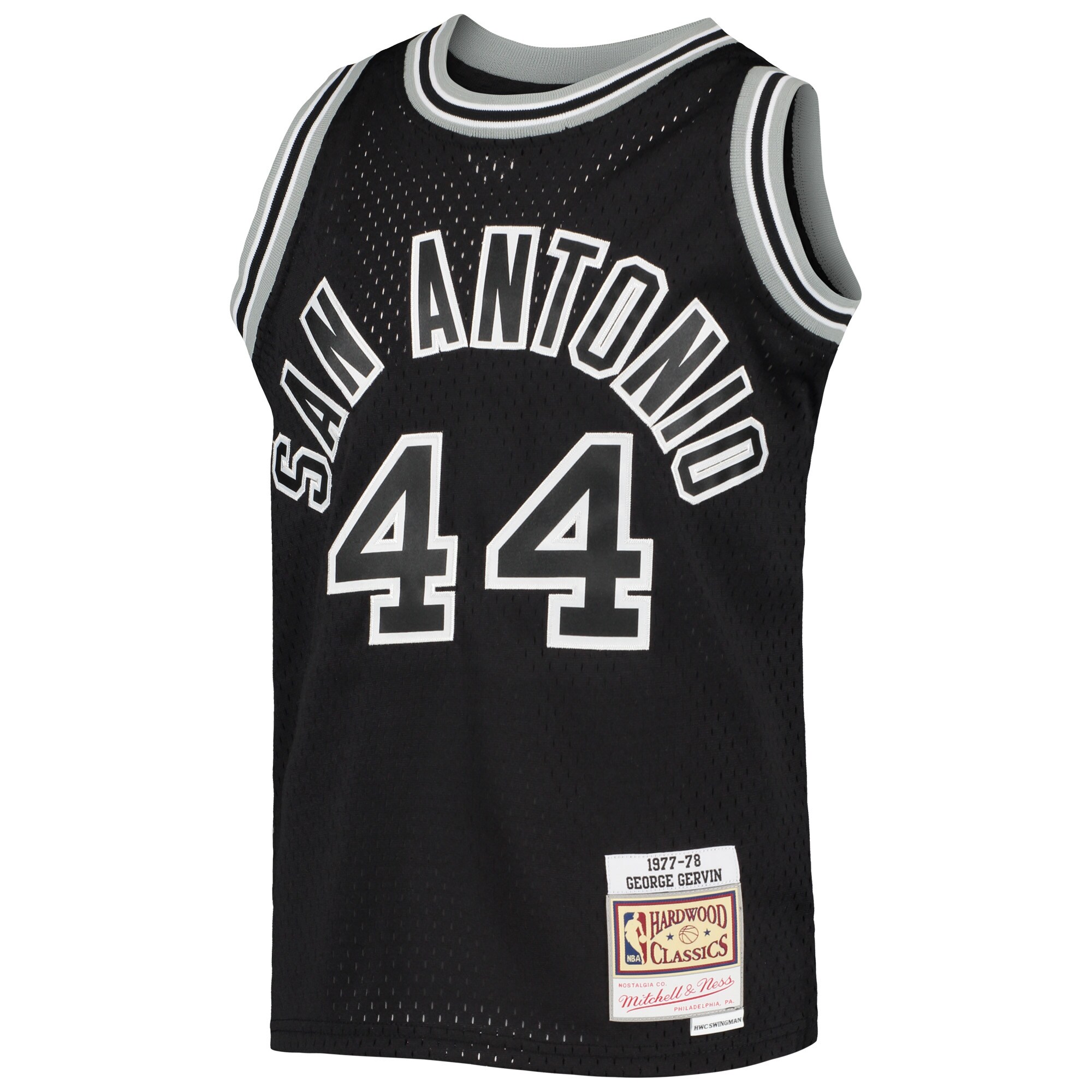 George Gervin San Antonio Spurs Mitchell & Ness Youth 1978/79 Hardwood Classics Swingman Jersey - Black - vstockx