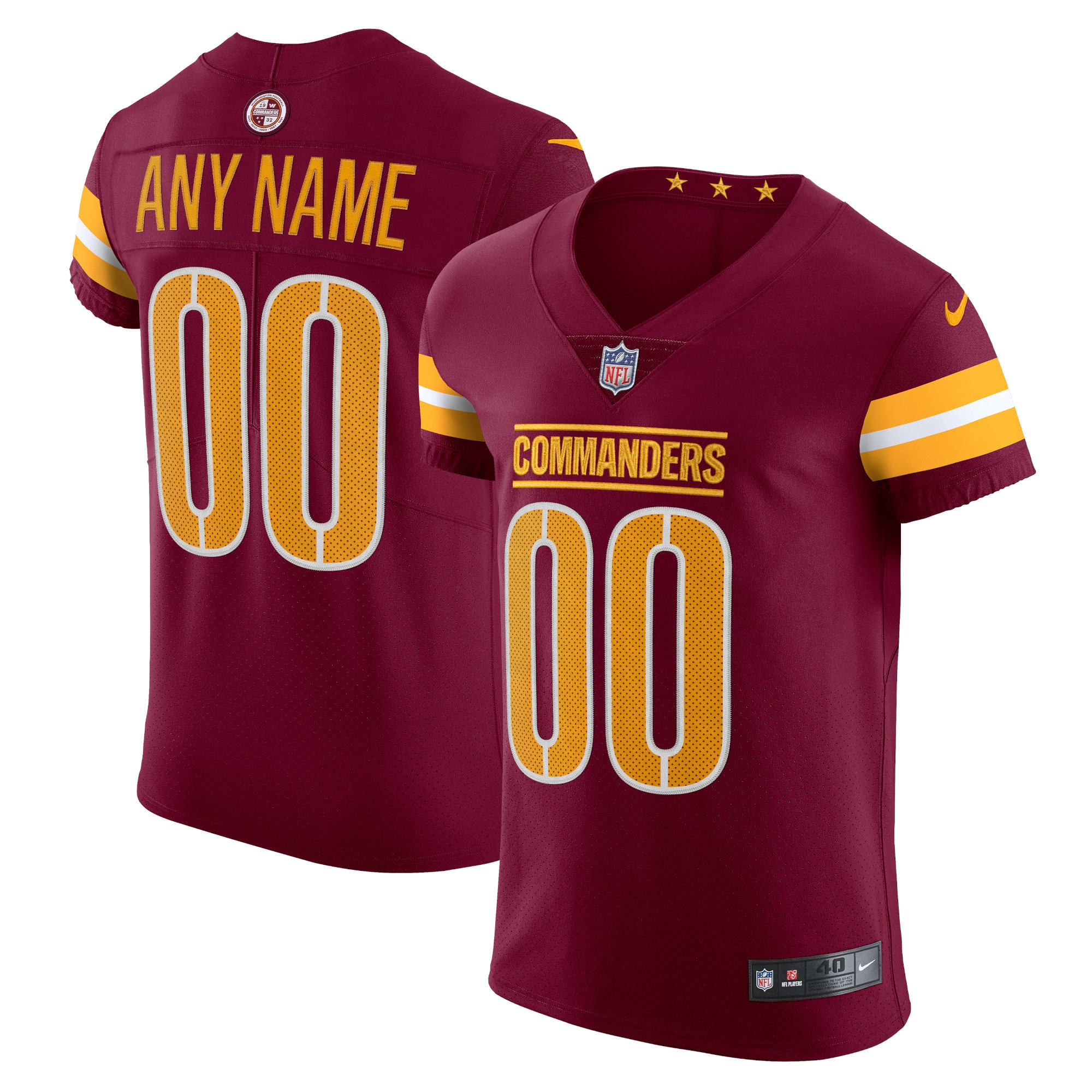 Washington Commanders Nike Vapor Untouchable Elite Custom Jersey - Burgundy - vstockx