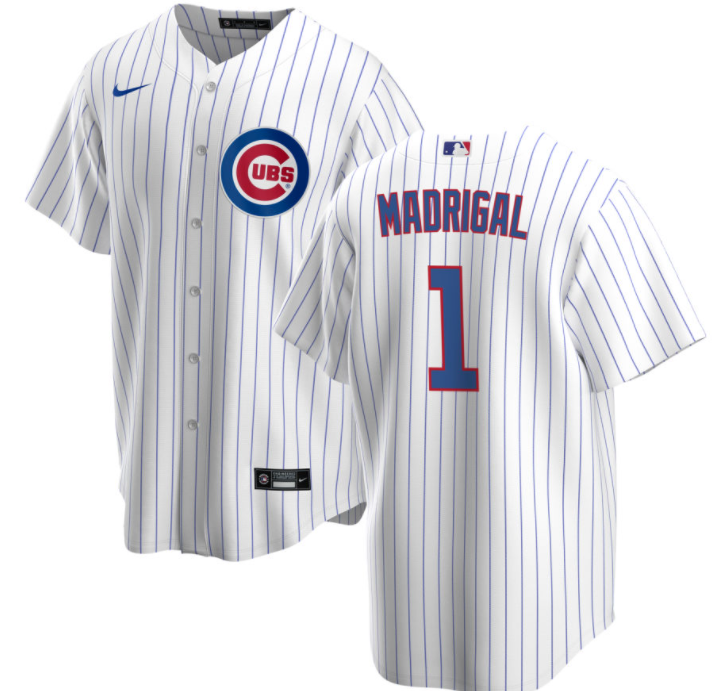Men's Nick Madrigal Chicago Cubs White Home Premium Stitch Replica Jersey - vstockx