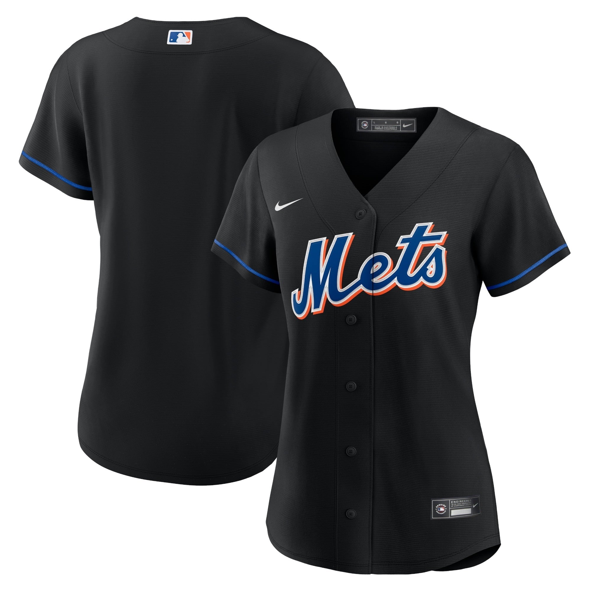 Women's Nike Black New York Mets 2022 Alternate Replica Team Jersey - vstockx