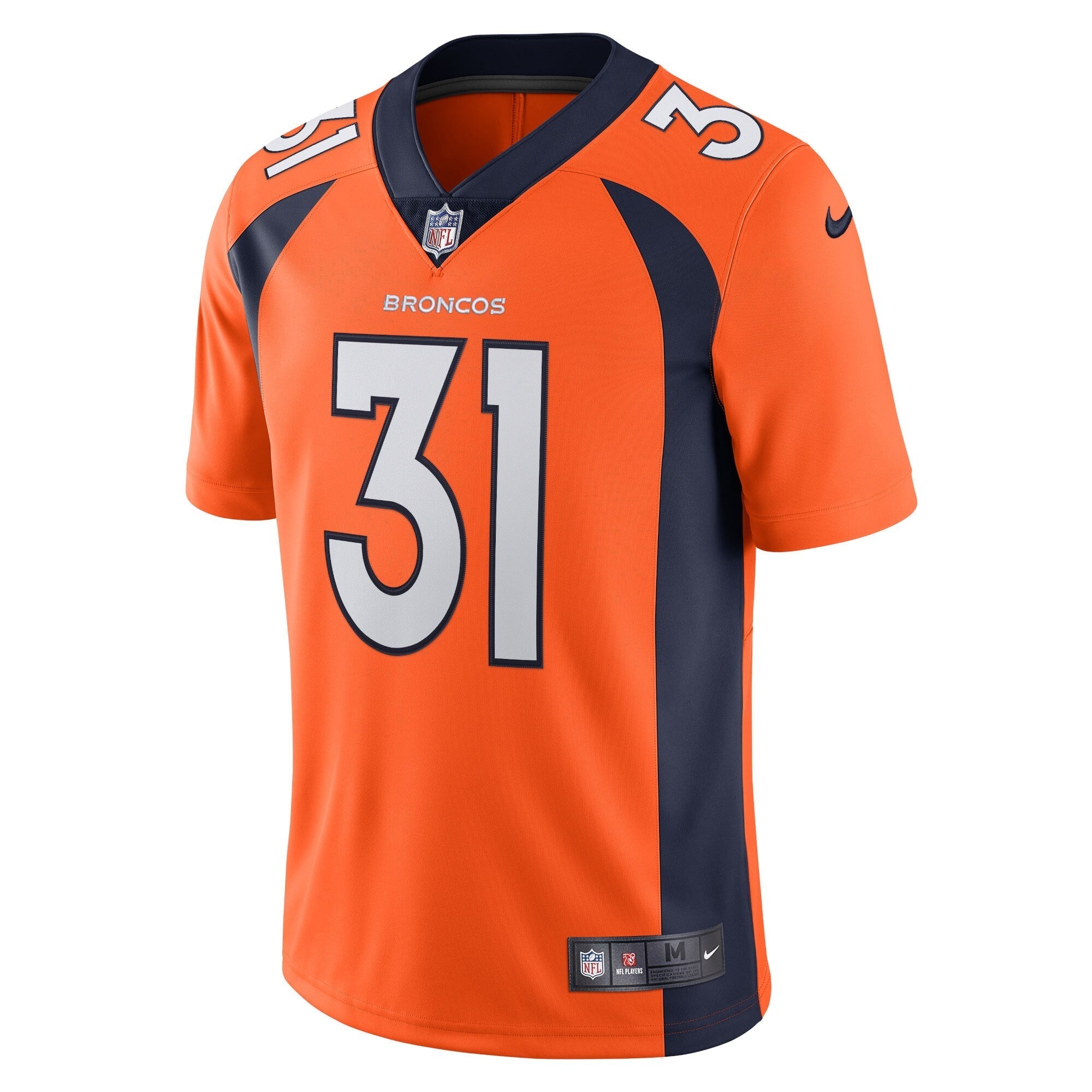 Men's Nike Justin Simmons Orange Denver Broncos Vapor Limited Jersey - vstockx