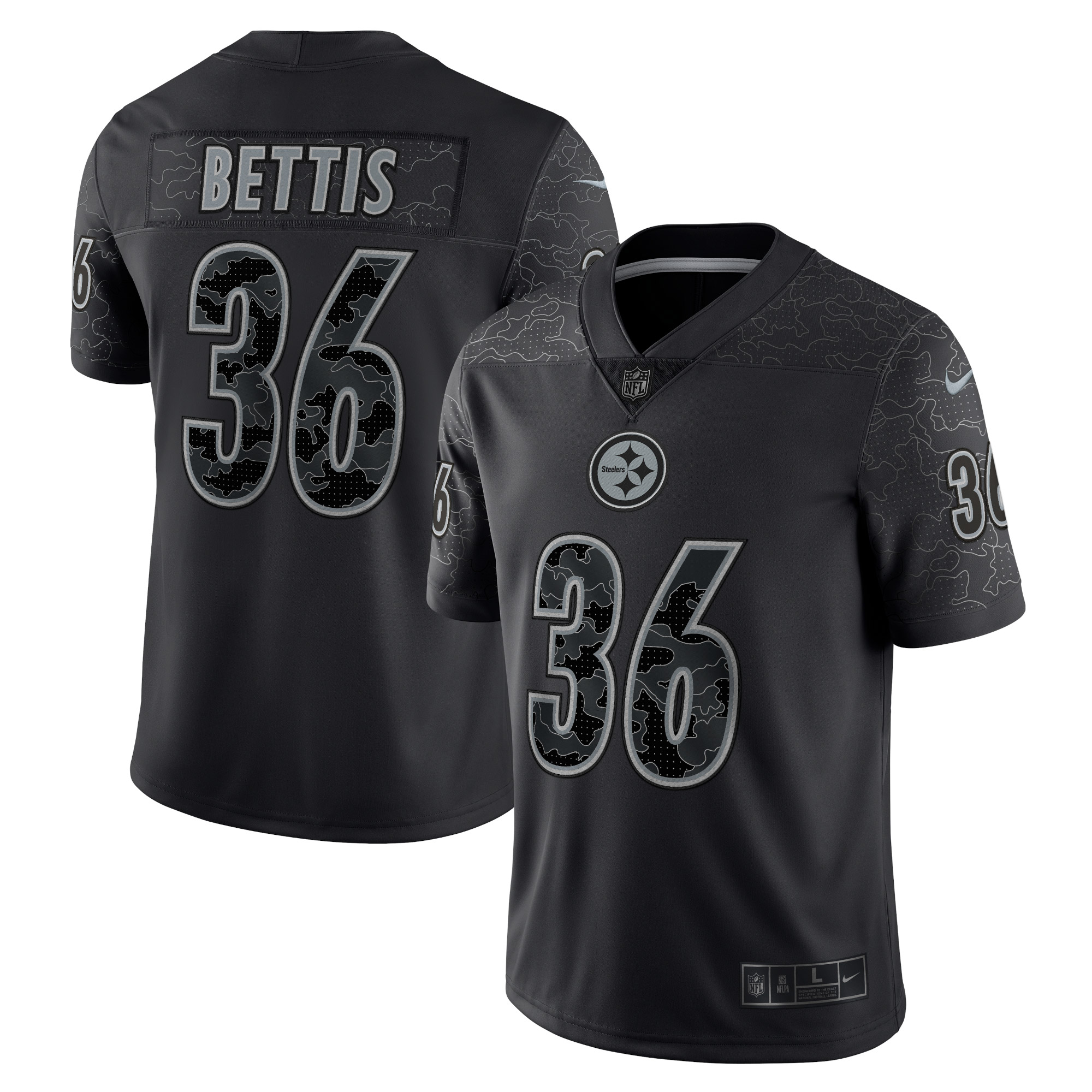Jerome Bettis Pittsburgh Steelers Nike Retired Player RFLCTV Limited Jersey - Black - vstockx