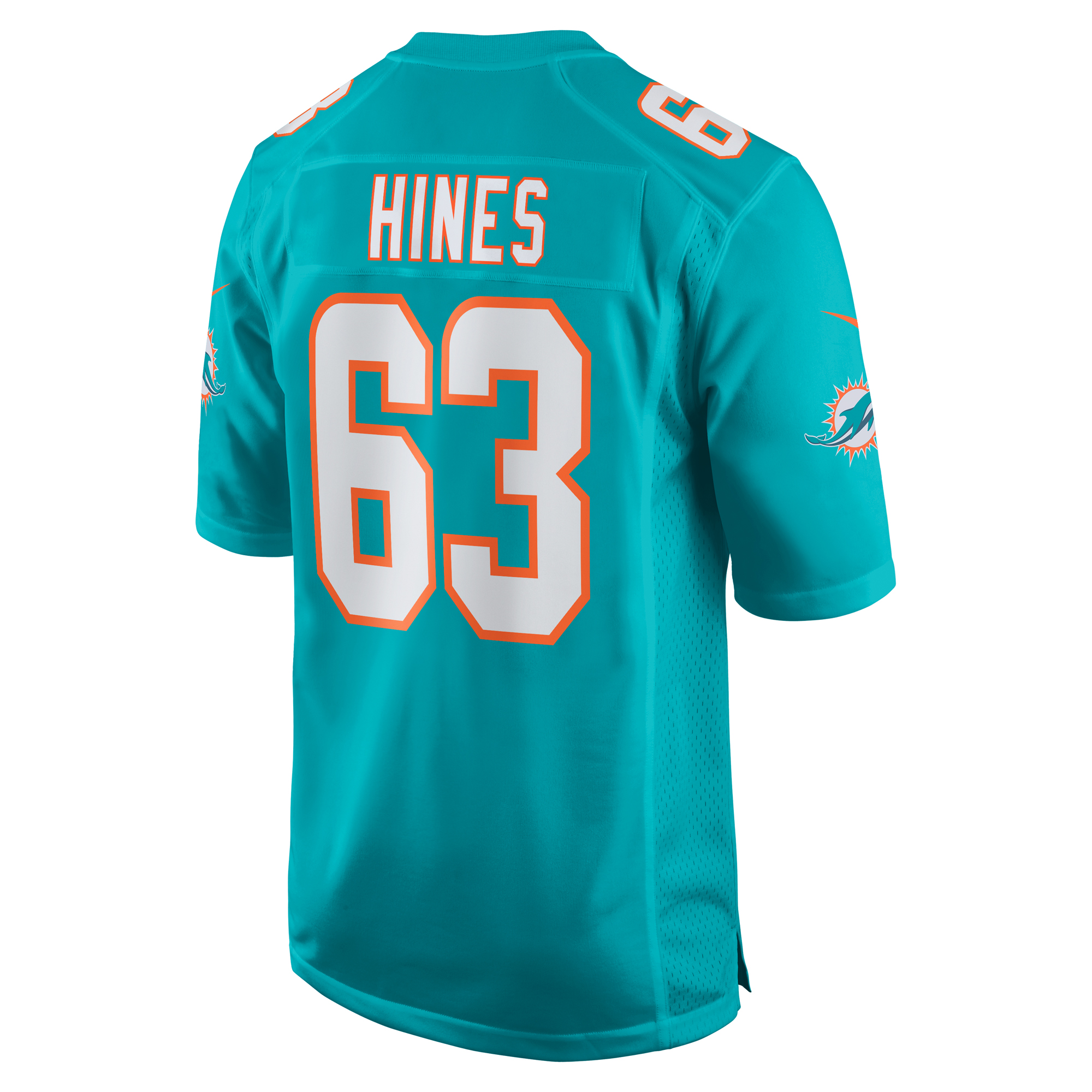 Chasen Hines Miami Dolphins Nike Team Game Jersey - Aqua - vstockx