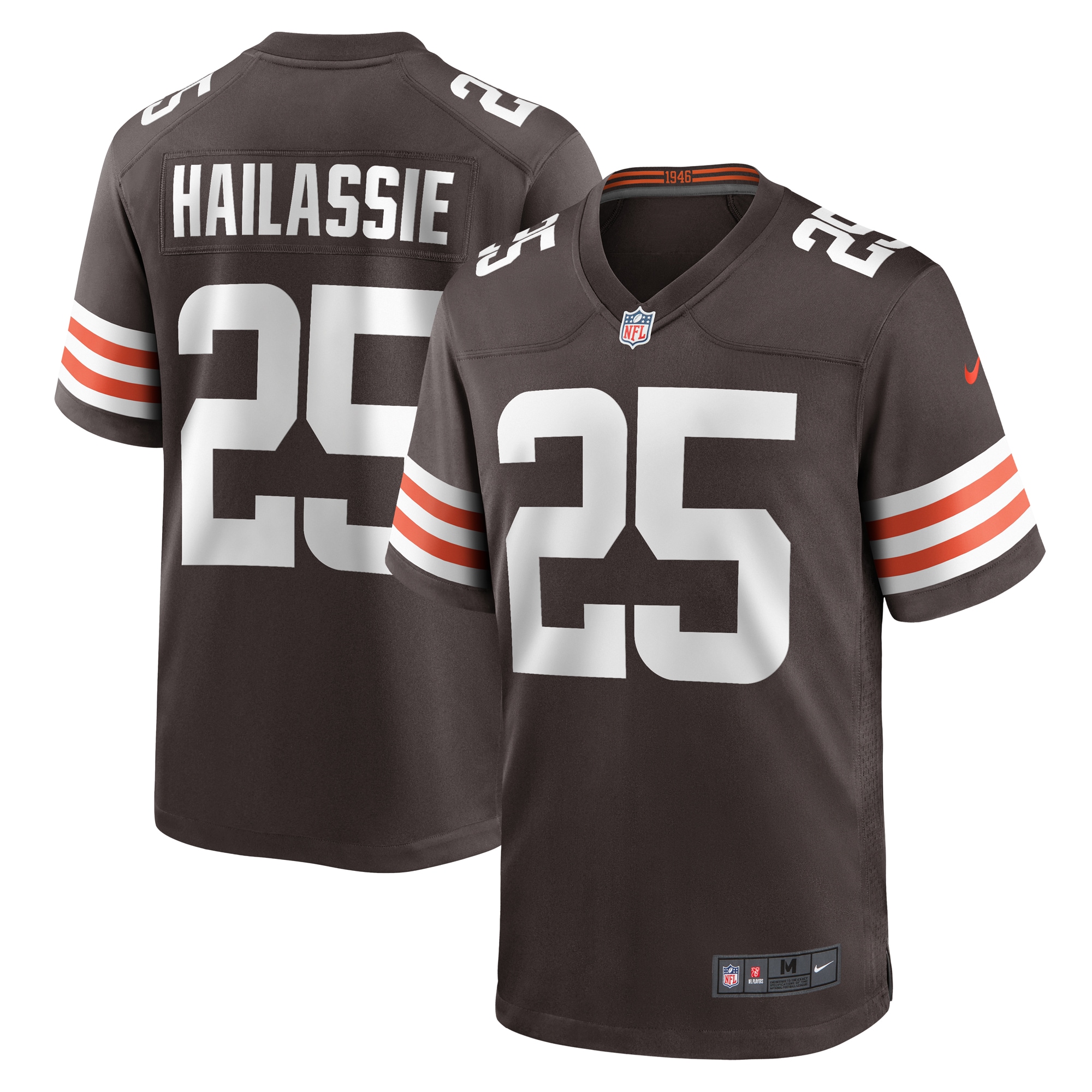 Kahlef Hailassie Cleveland Browns Nike Team Game Jersey - Brown - vstockx