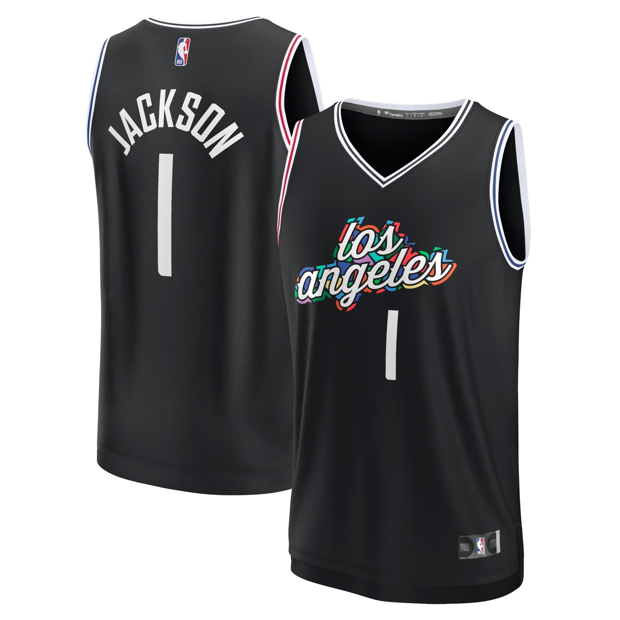 Men's Fanatics Branded Reggie Jackson Black LA Clippers 2022/23 Fastbreak Jersey - City Edition - vstockx