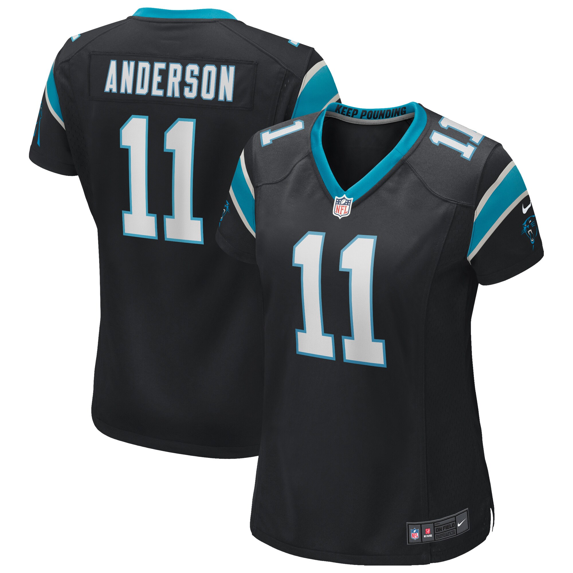 Robby Anderson Carolina Panthers Nike Women's Game Player Jersey - Black - vstockx