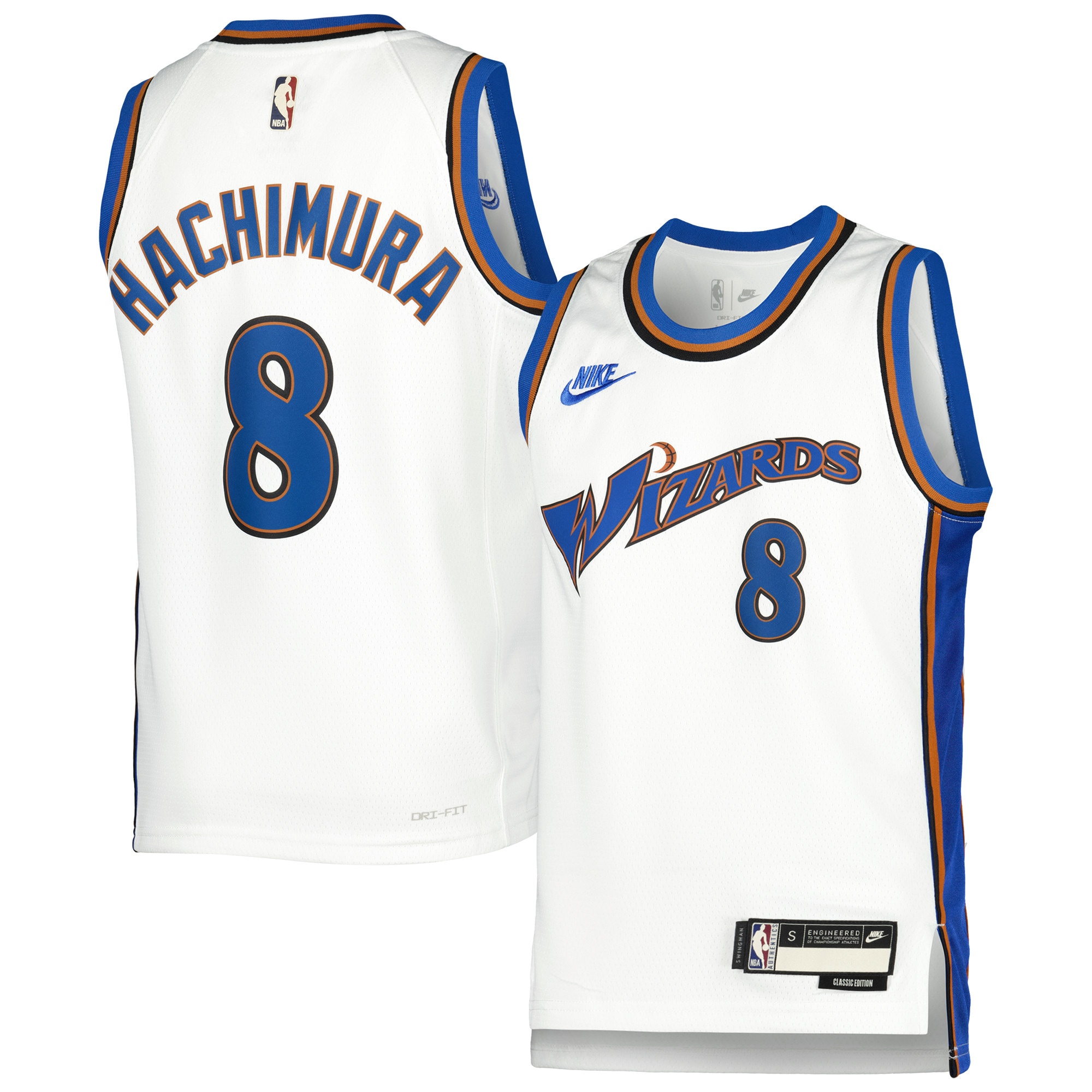 Rui Hachimura Washington Wizards Nike Youth 2022/23 Swingman Jersey White - Classic Edition - vstockx